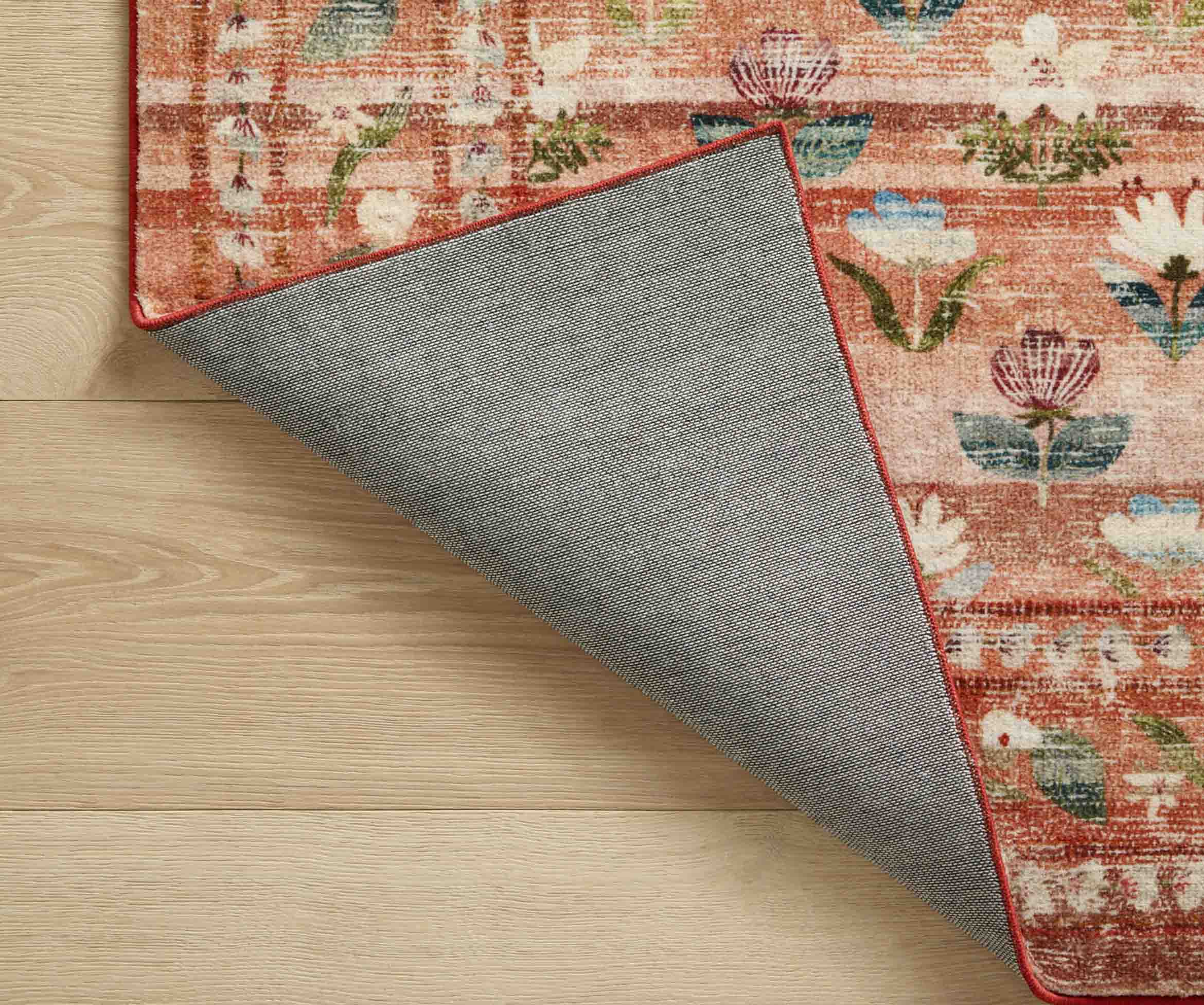 Courtyard Hadley Printed Rug - Terracotta - Image 4
