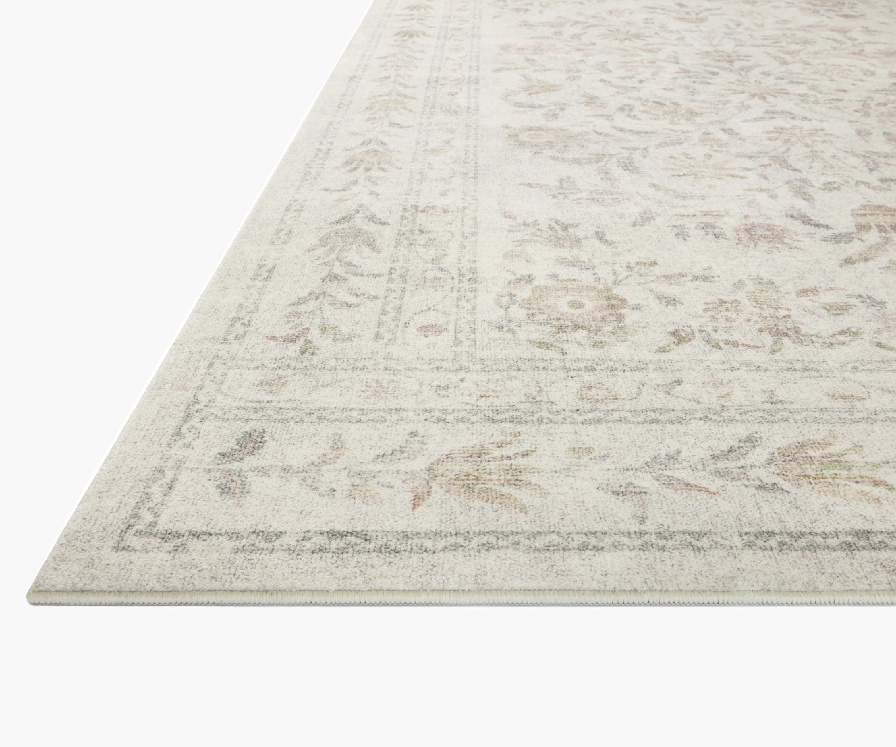 Courtyard Lily Printed Rug - Yellow Multi - Image 7