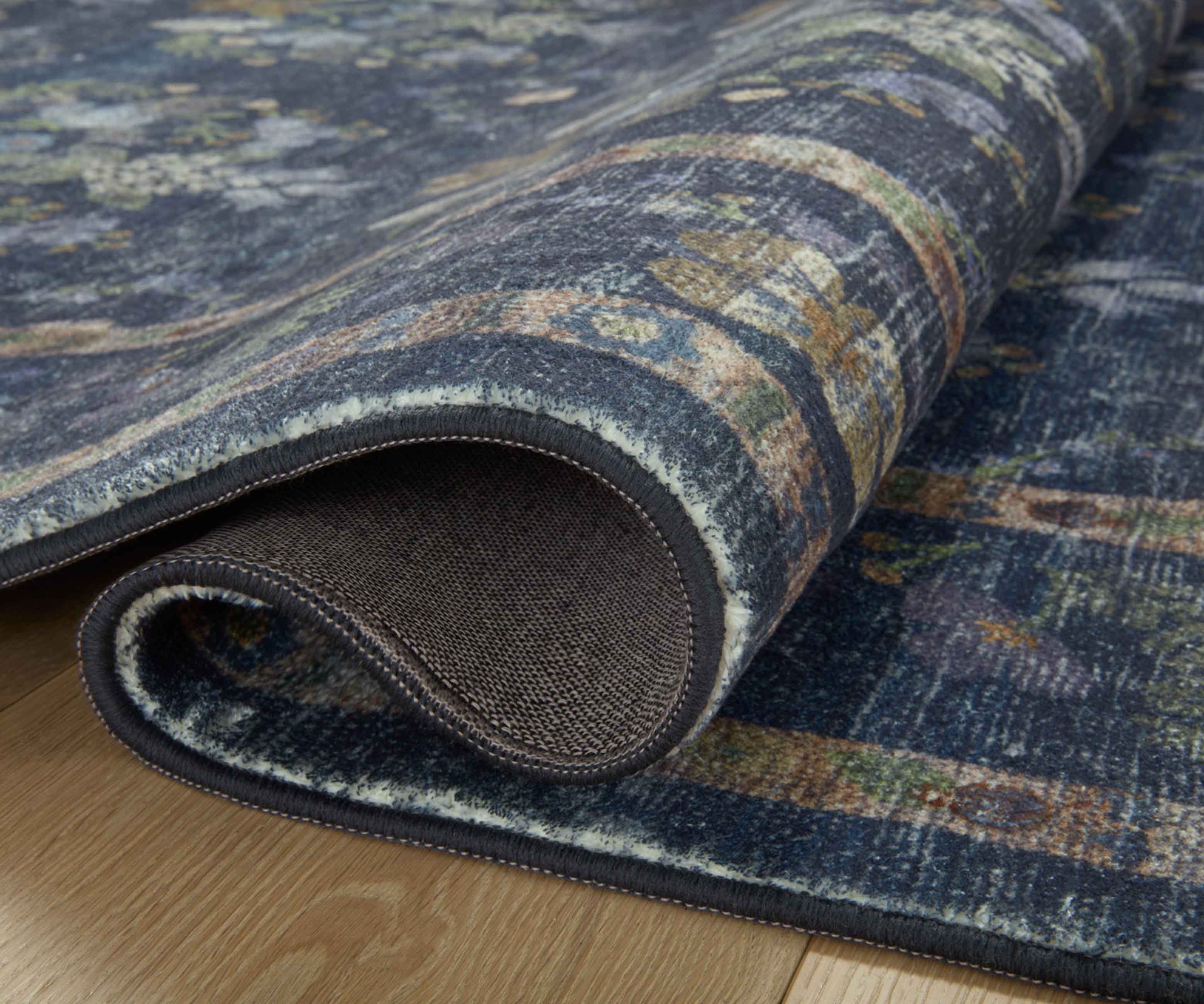 Courtyard Seville Printed Rug - Navy - Image 3