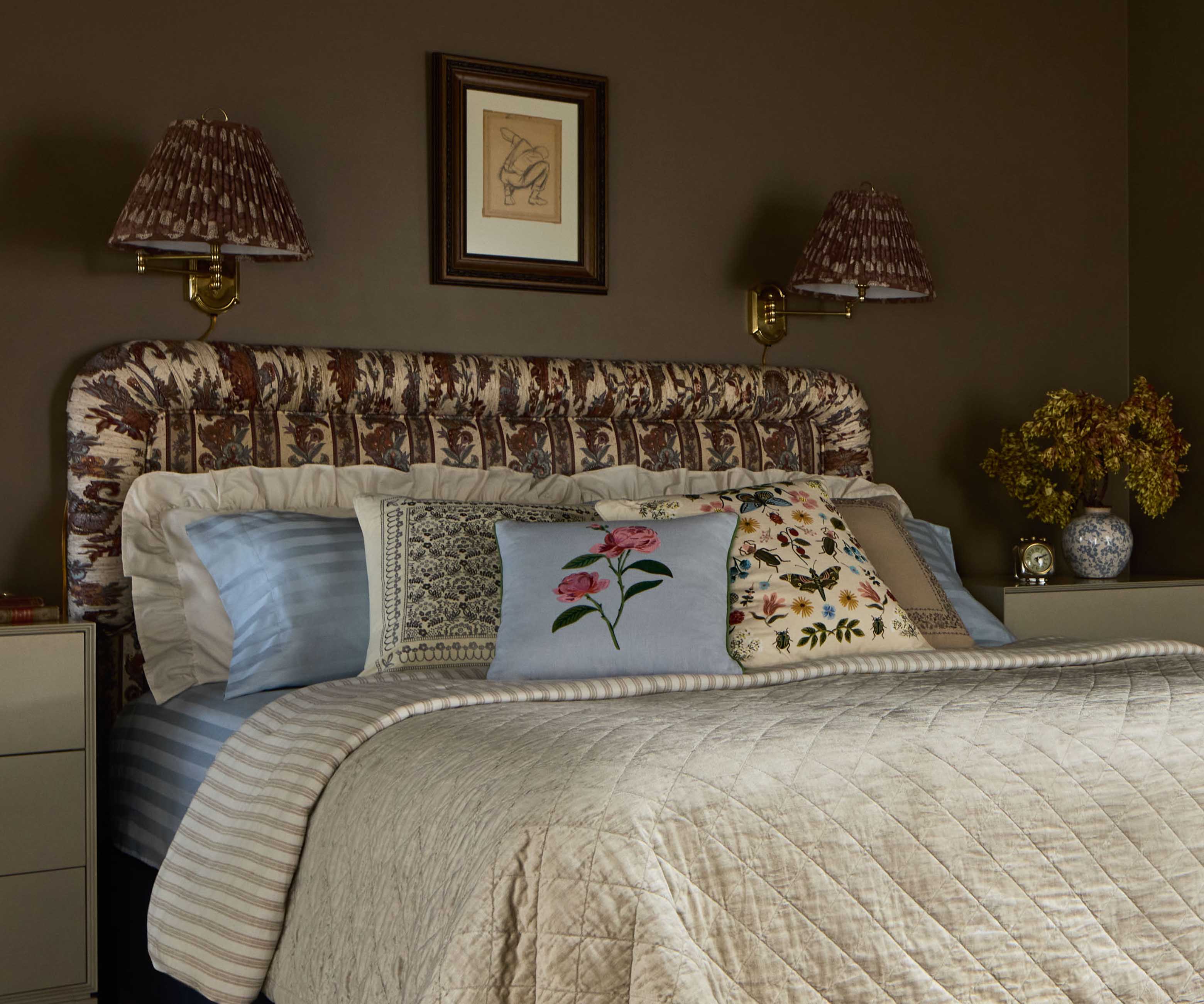 Curio Garden Embroidered Pillow - White - Image 3