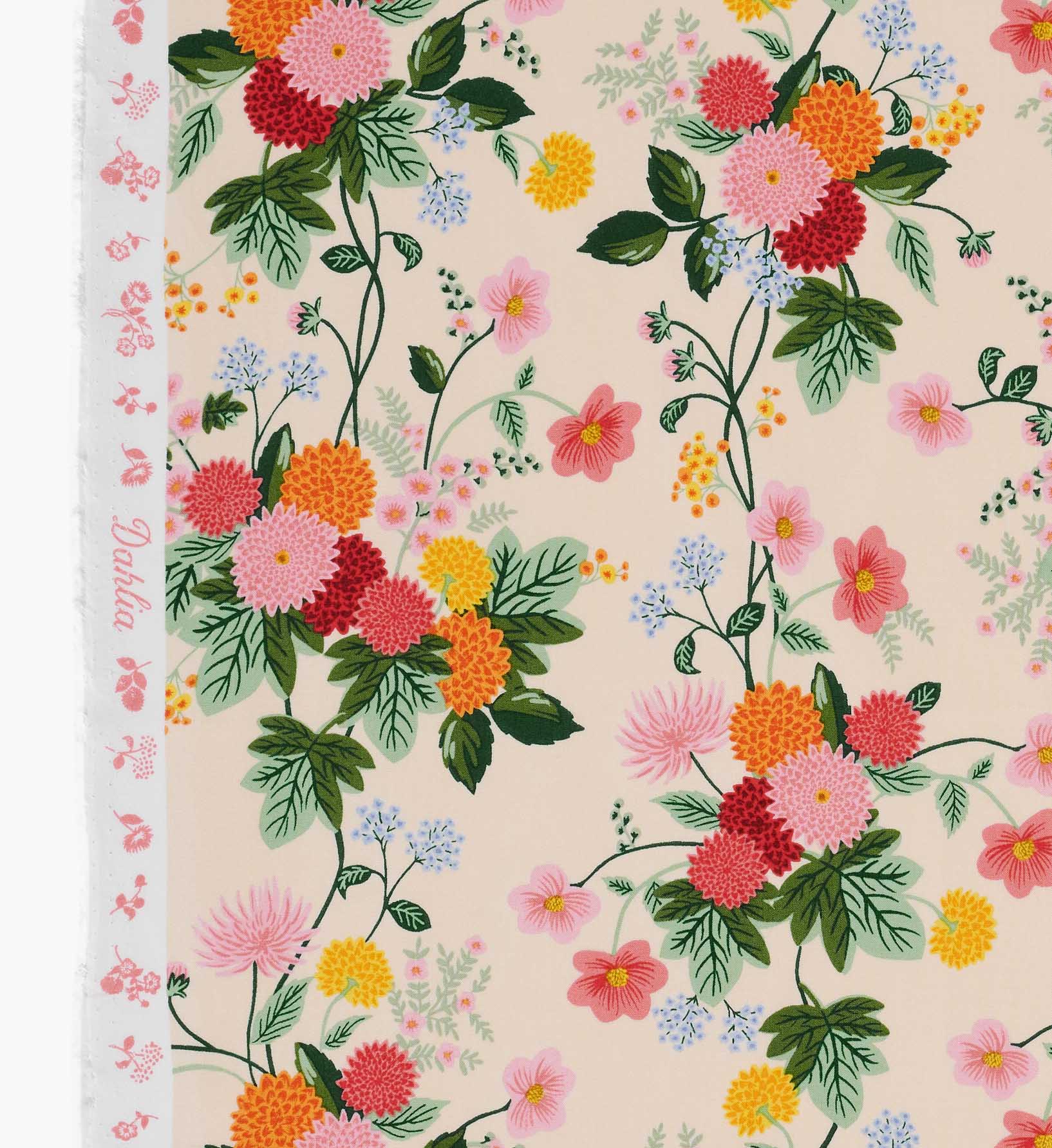 Dahlia Cotton Fabric - Blush - Image 3
