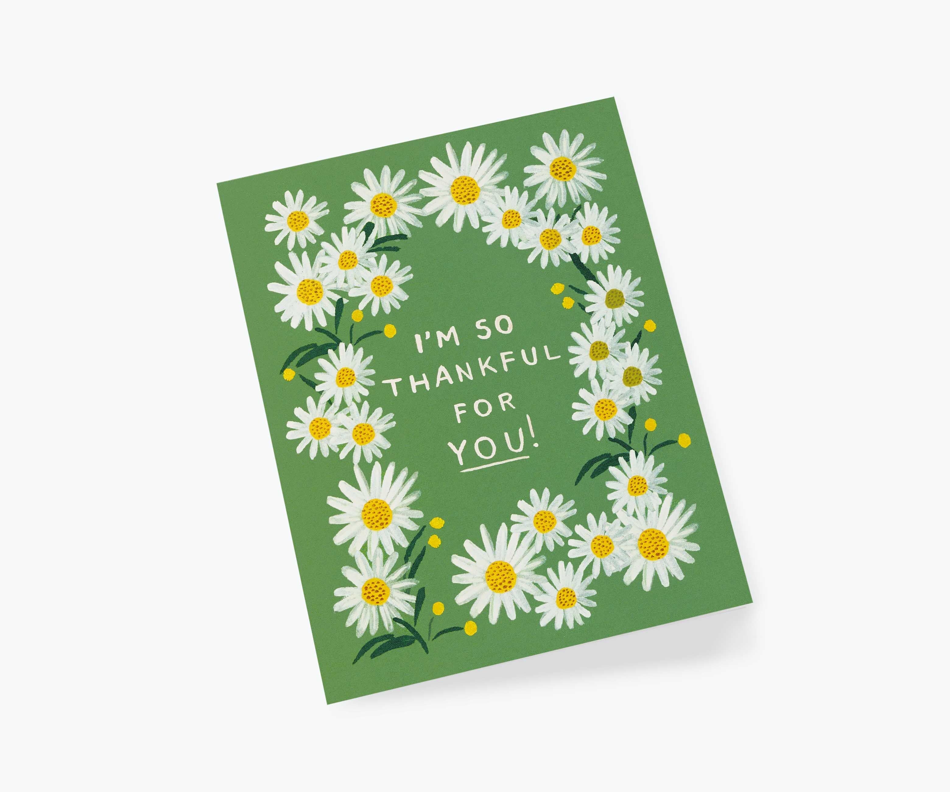Daisies Thankful for You Thank You Card - Single Card - Image 2