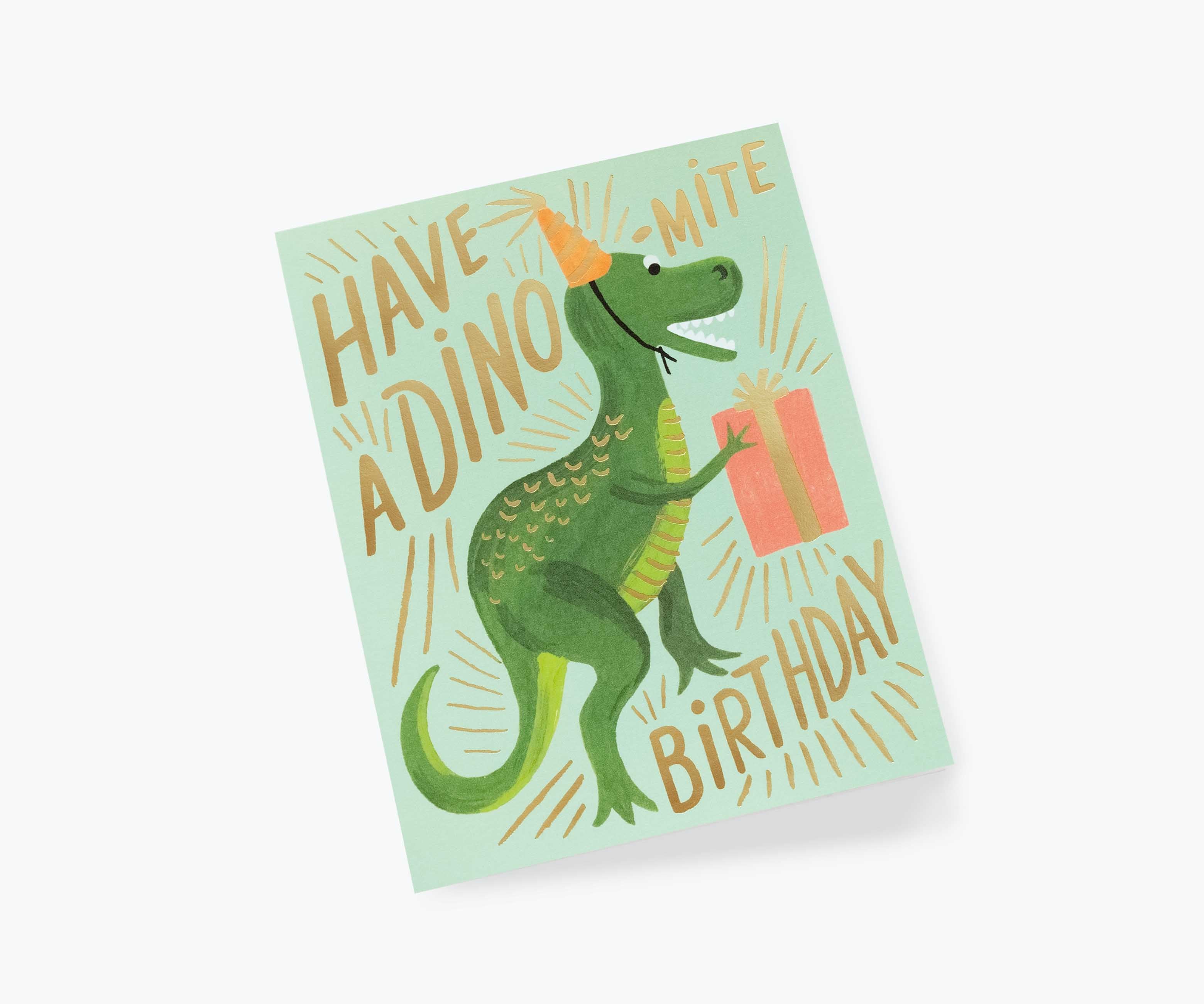 Dino-Mite Birthday Card - Single Card - Image 2