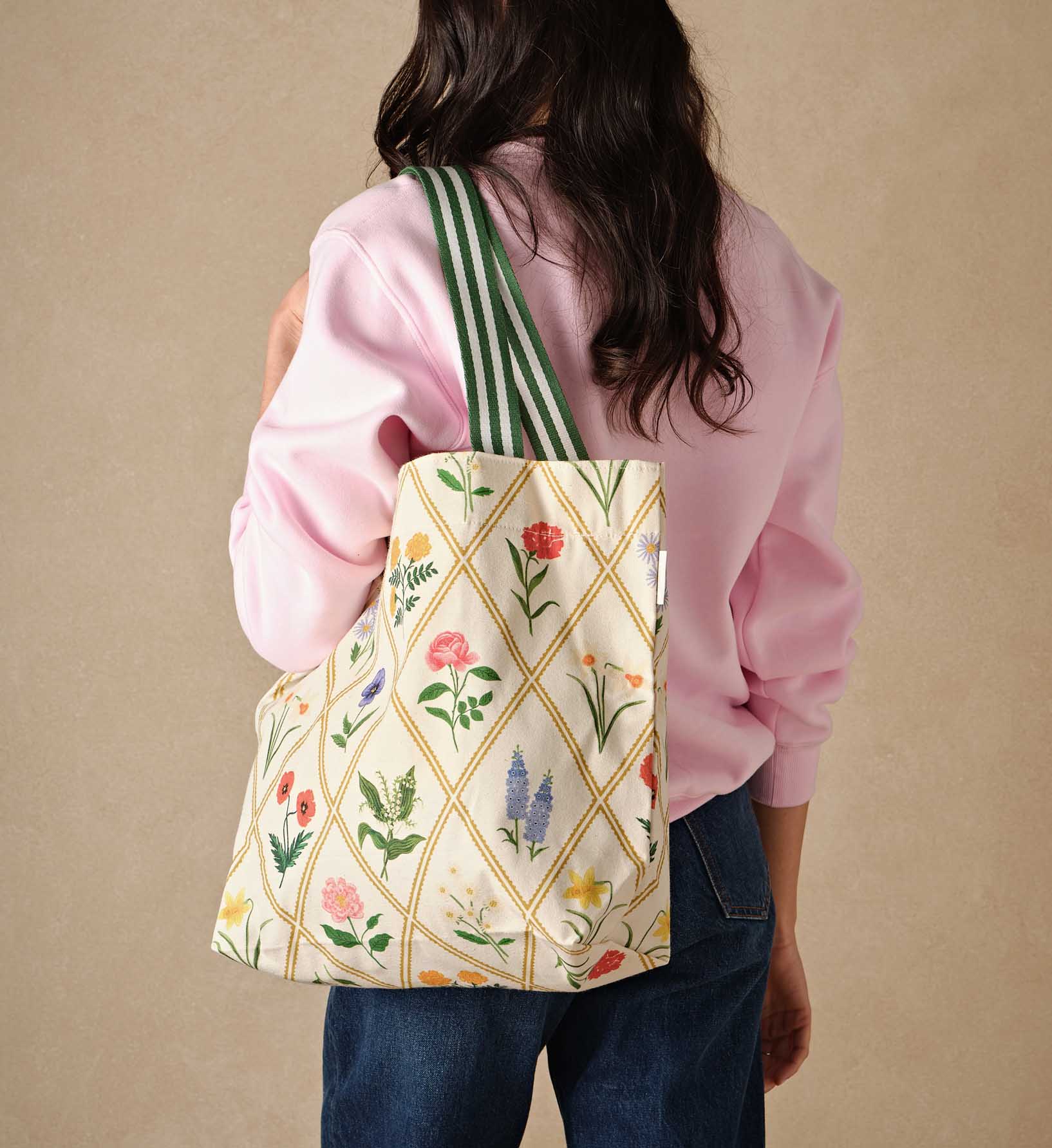 East West Canvas Tote Bag - Garden Study - Image 2