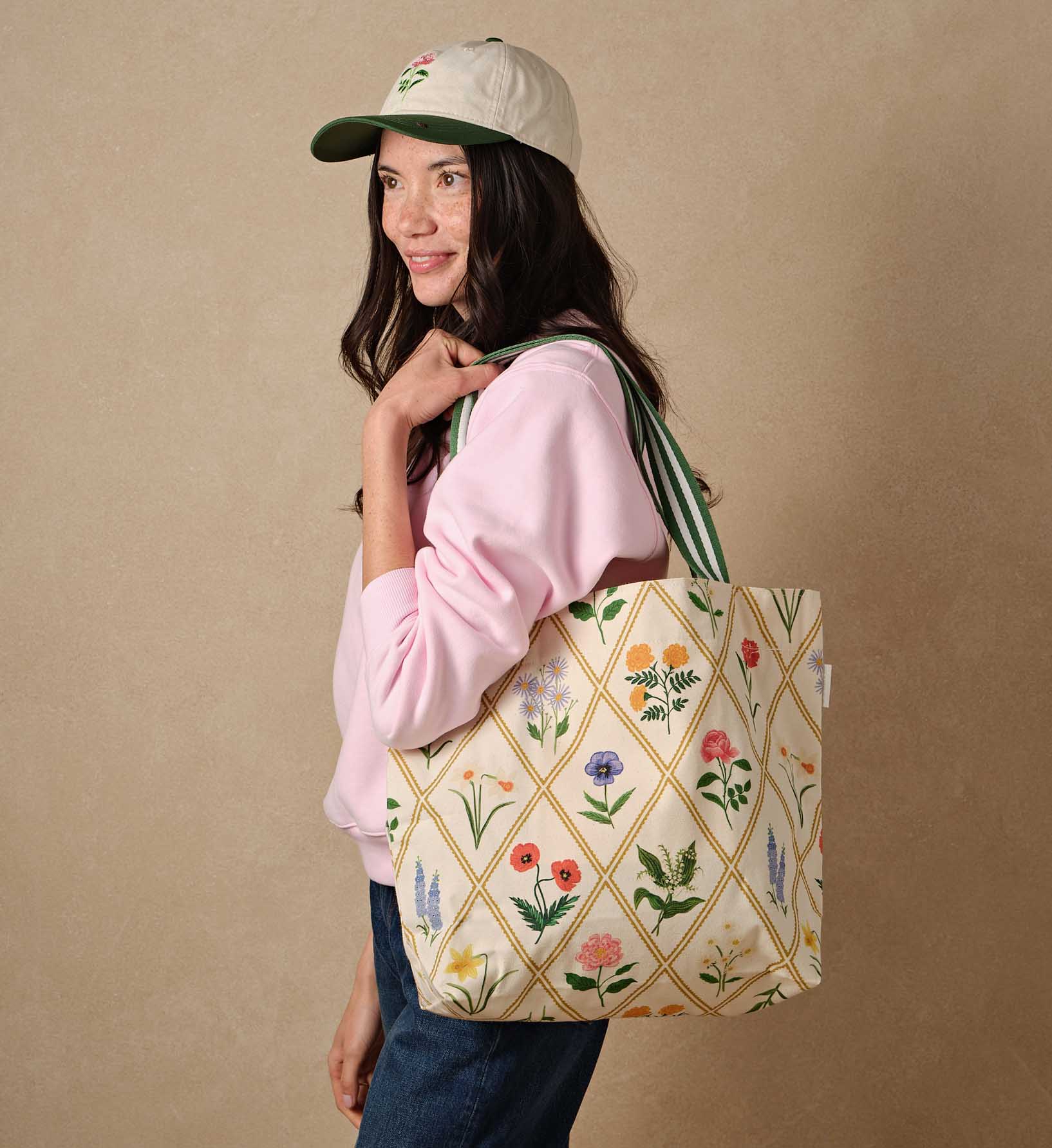 East West Canvas Tote Bag - Garden Study - Image 3