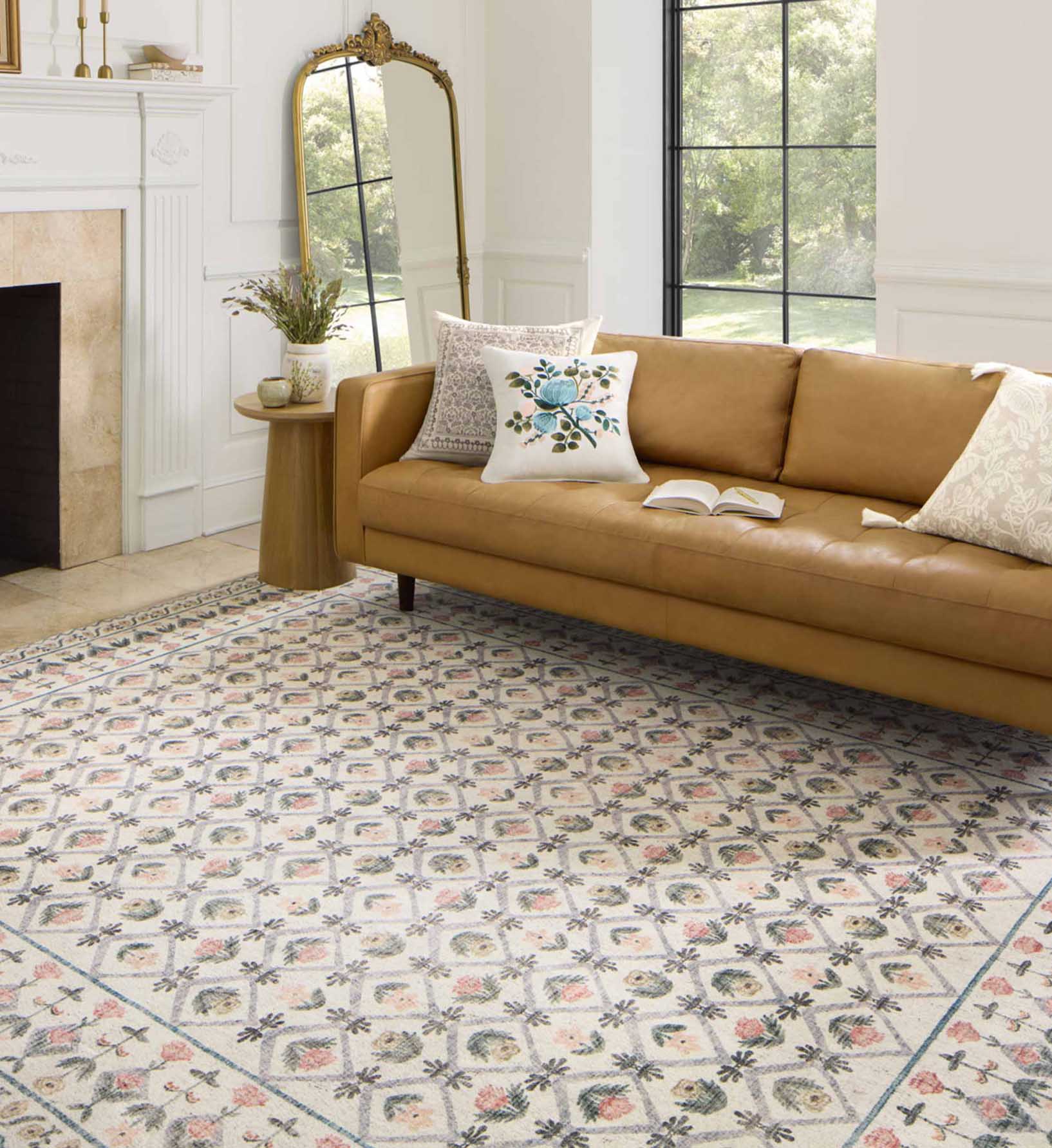 Eden Lattice Power Loomed Rug - Ivory - Image 2