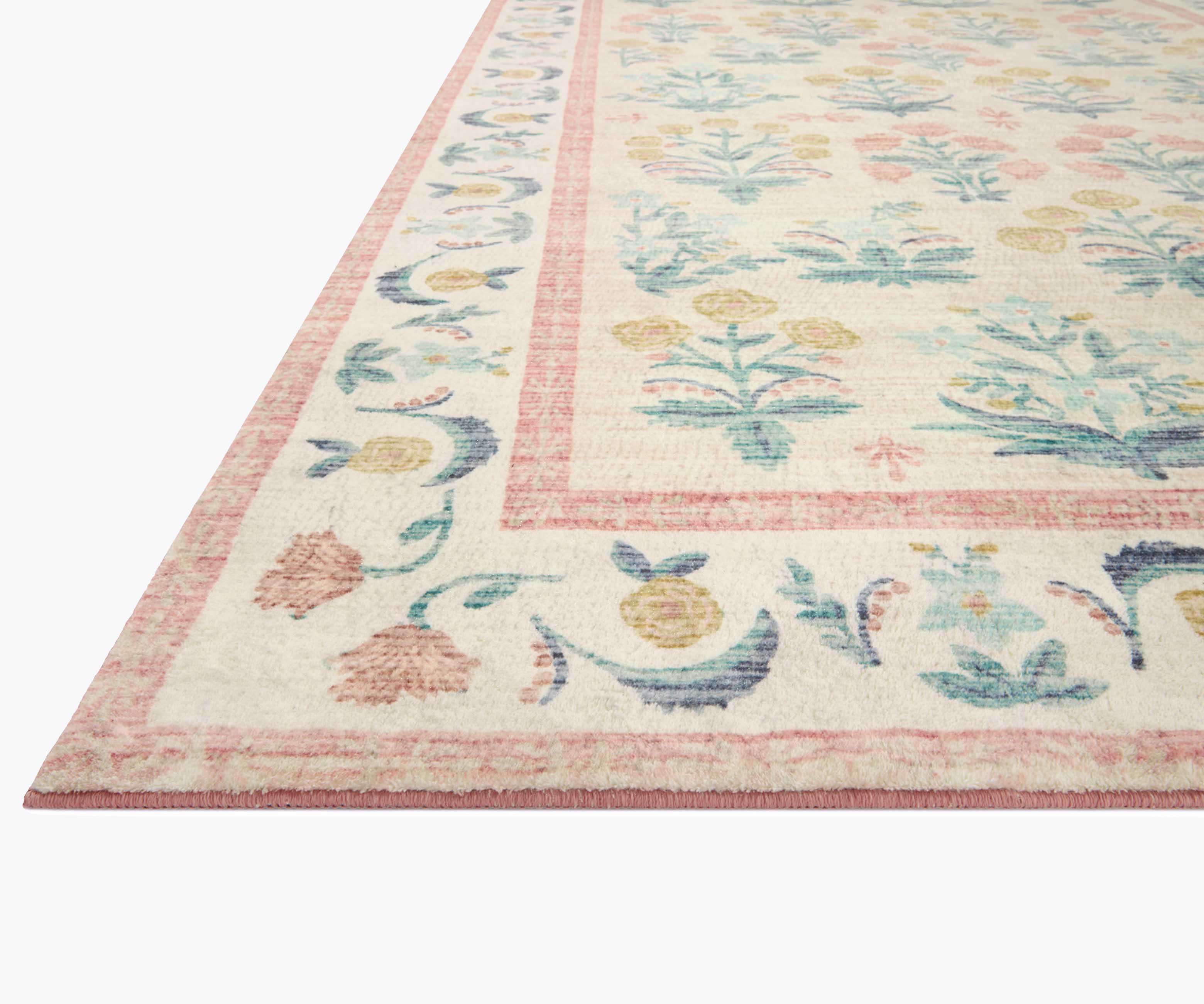 Eden Mughal Rose Power Loomed Rug - Blush - Image 4