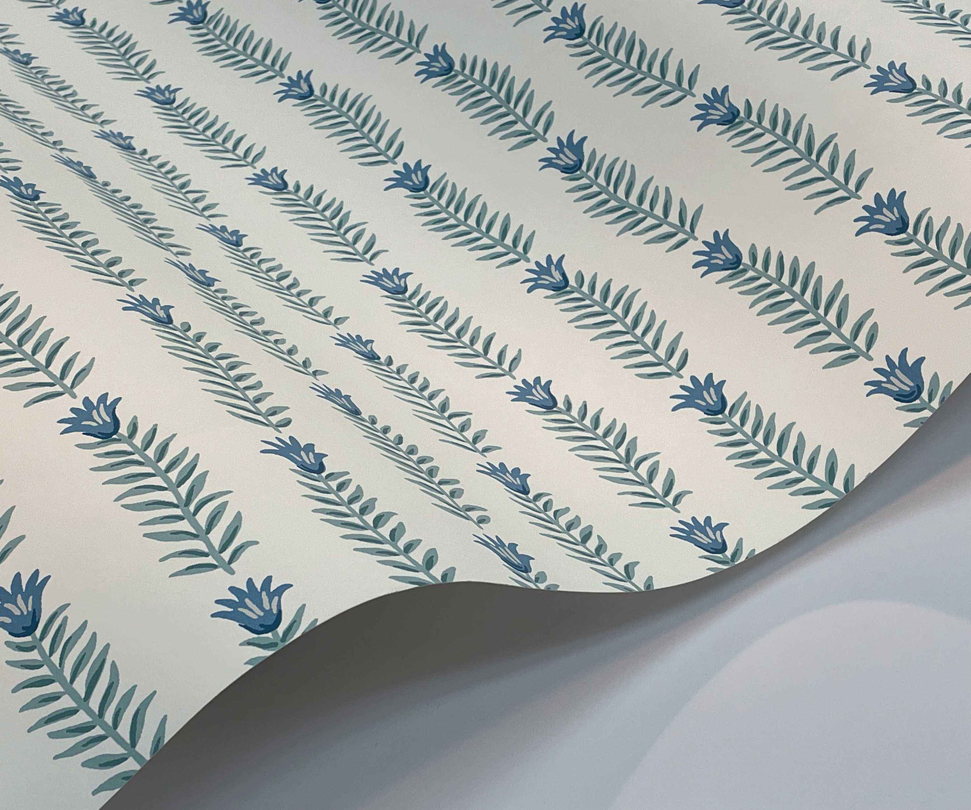Eden Wallpaper Sample - Indigo - Image 2
