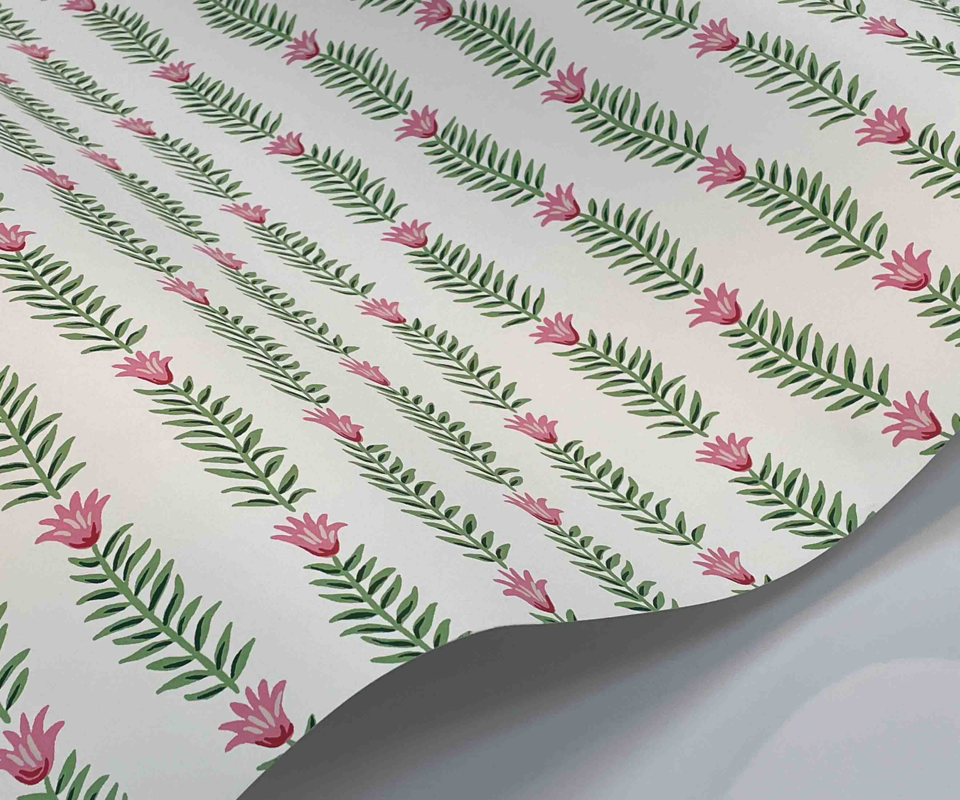 Eden Wallpaper Sample - White - Image 2