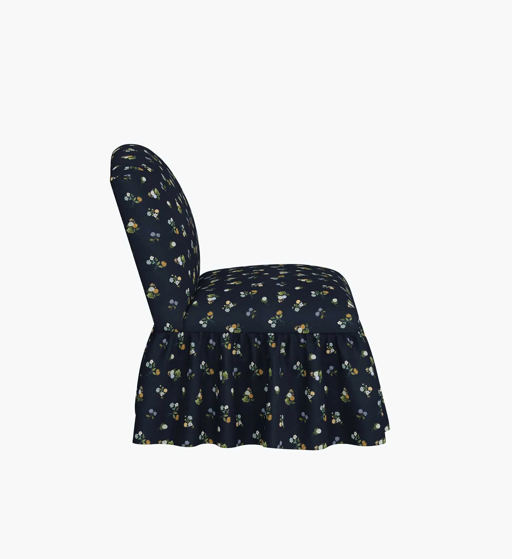 Edie Slipper Chair - Ditsy Dahlia Navy - Image 3