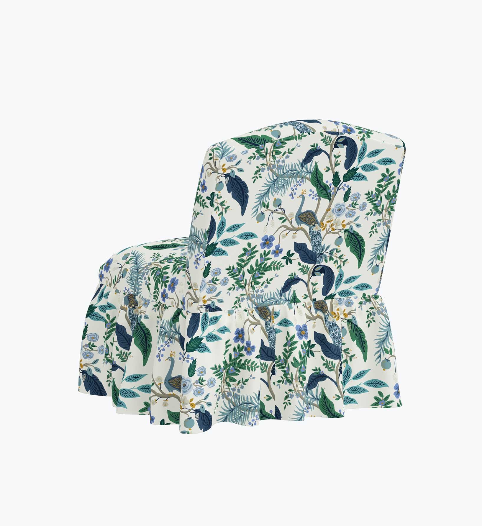 Edie Slipper Chair - Peacock - Image 4