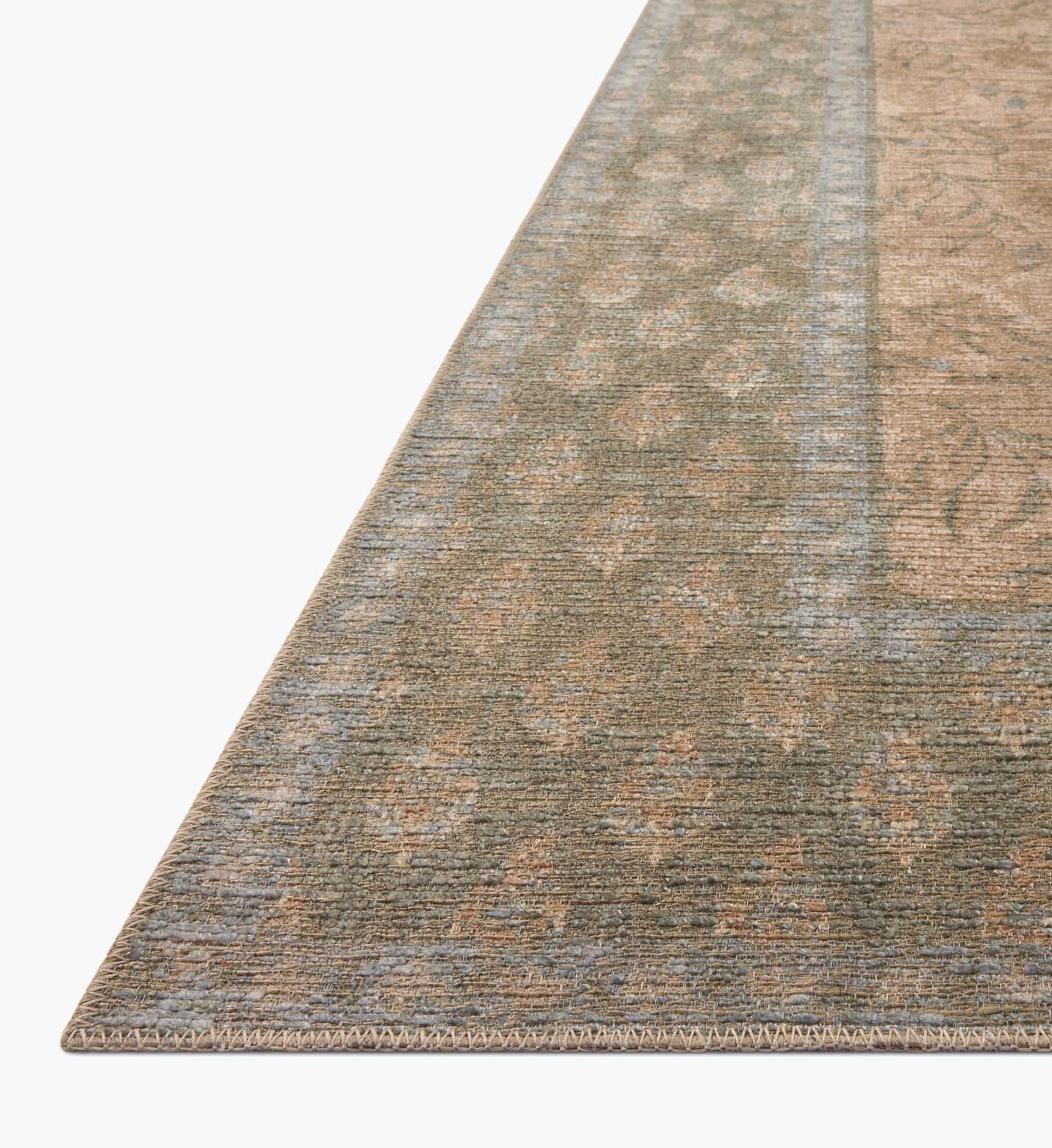 Edinburgh Aster Power Loomed Rug - Sand & Green - Image 6