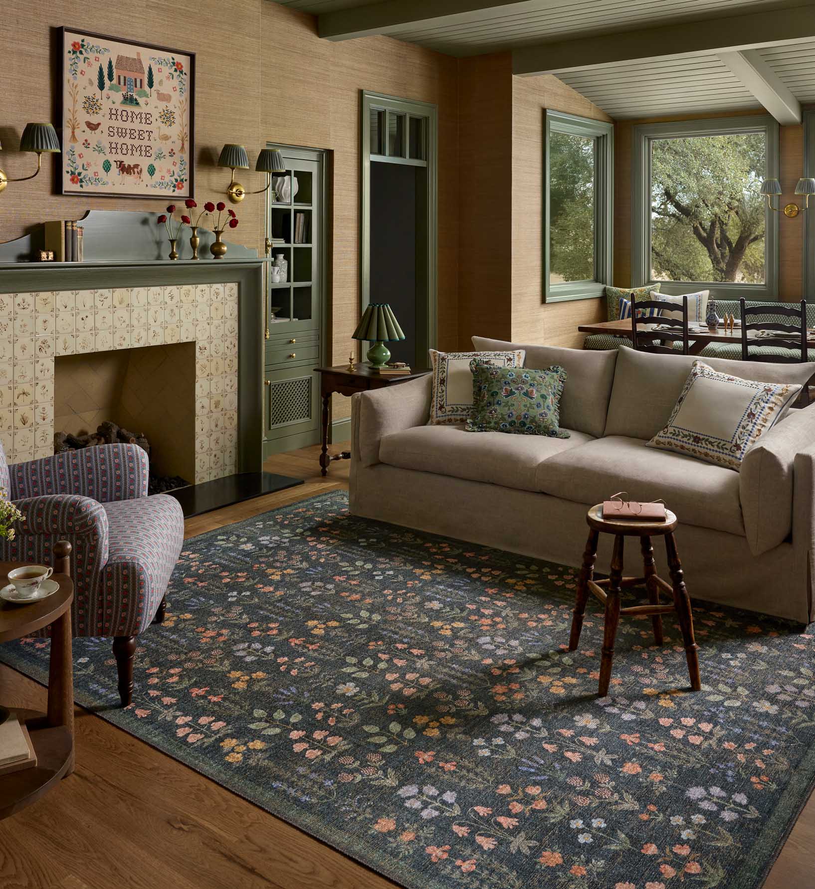 Edinburgh Campbell Power Loomed Rug - Navy - Image 2