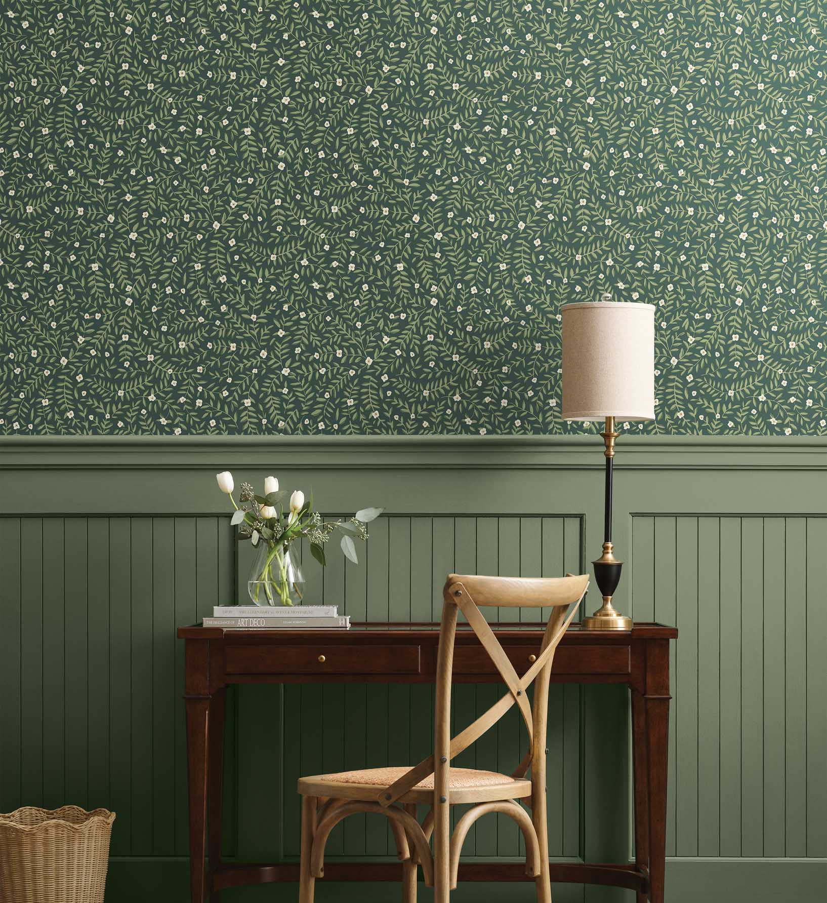 Elodie Peel & Stick Wallpaper Sample - Emerald - Image 2