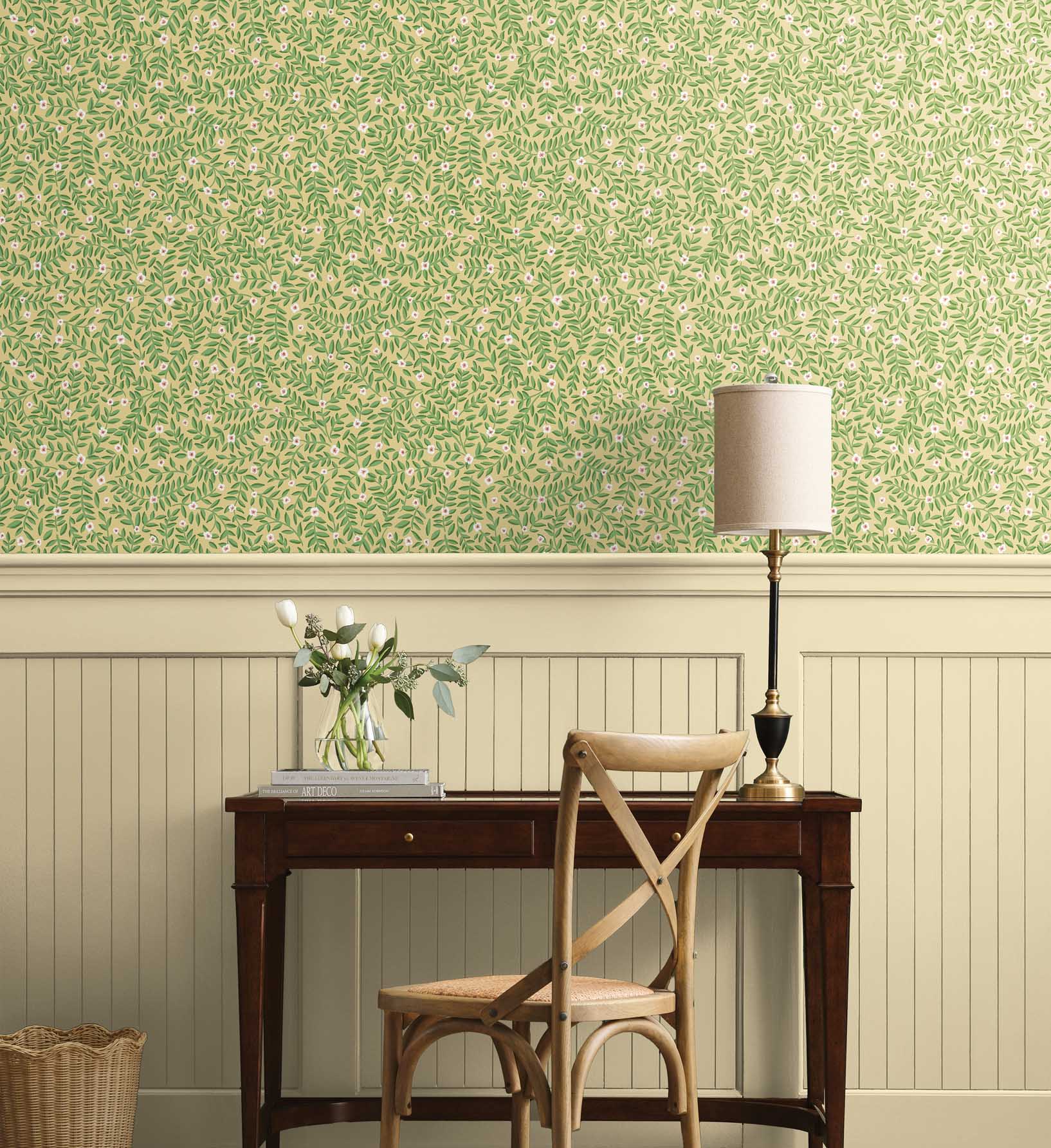 Elodie Peel & Stick Wallpaper Sample - Gold - Image 2