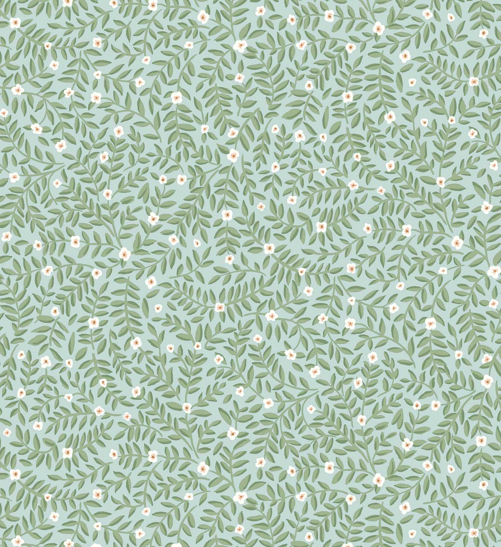 Elodie Peel & Stick Wallpaper Sample - Light Blue - Image 3