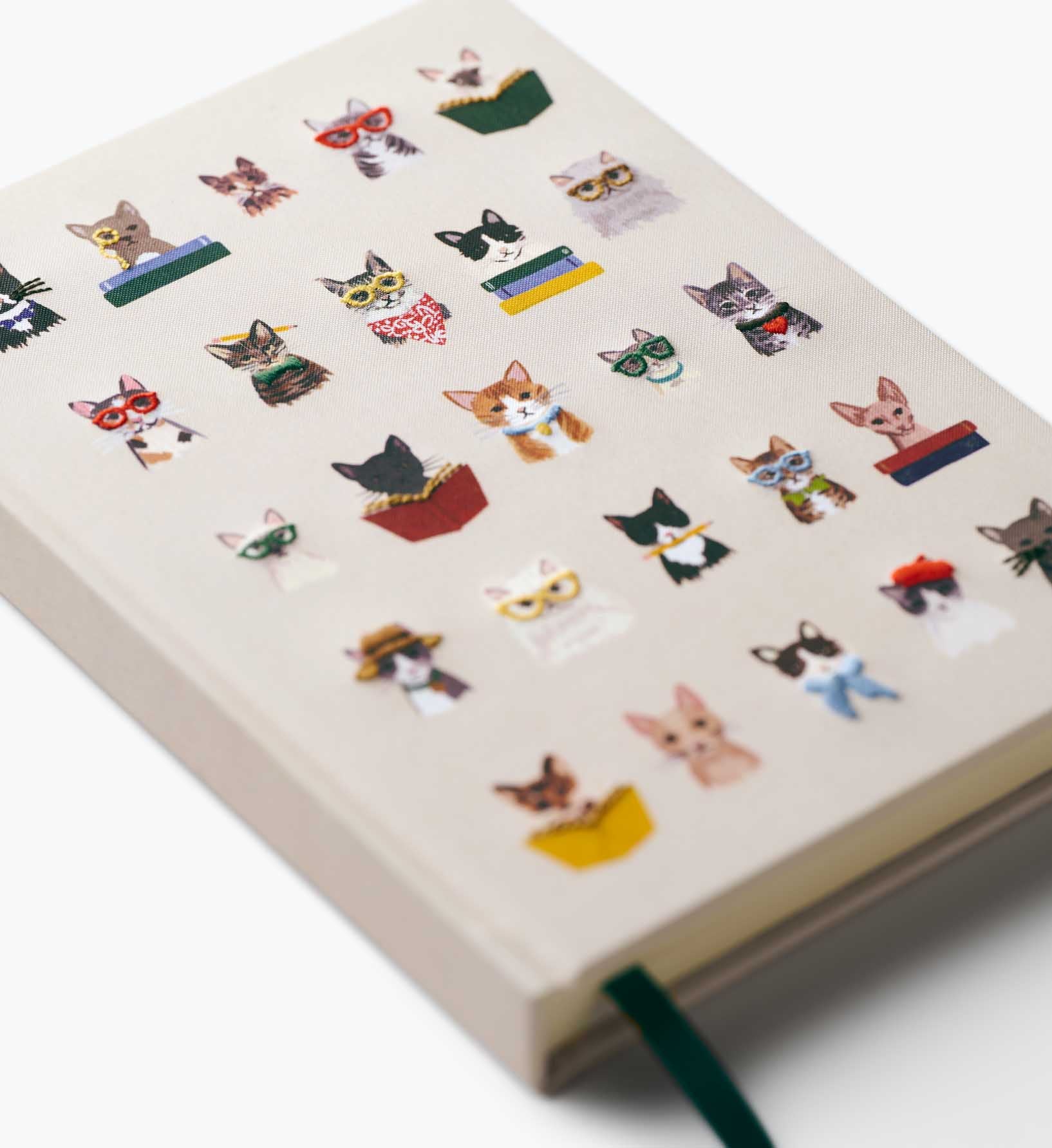 Embroidered Journal - Studious Cats - Image 4