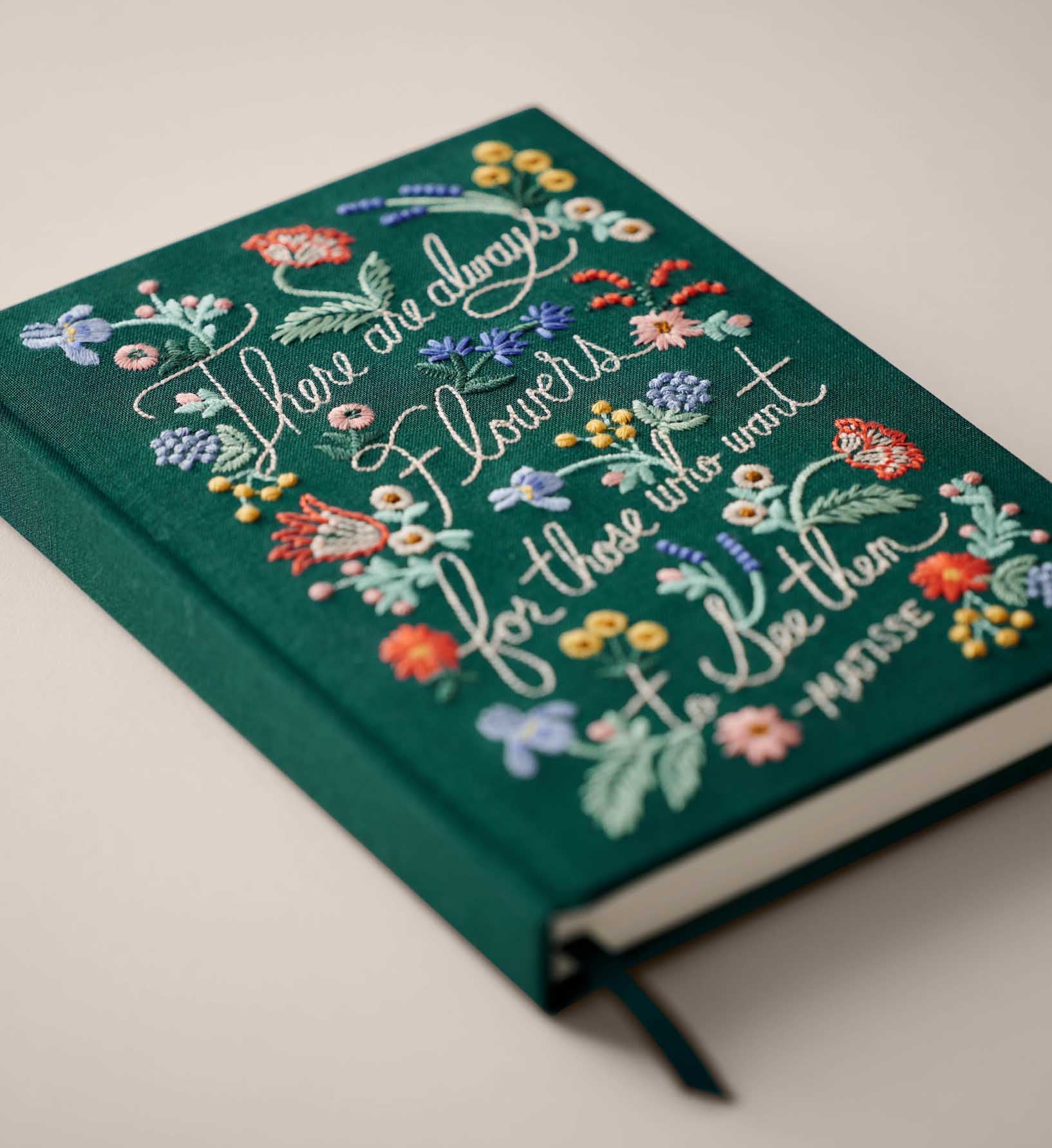 Embroidered Journal - There Are Always Flowers - Image 2