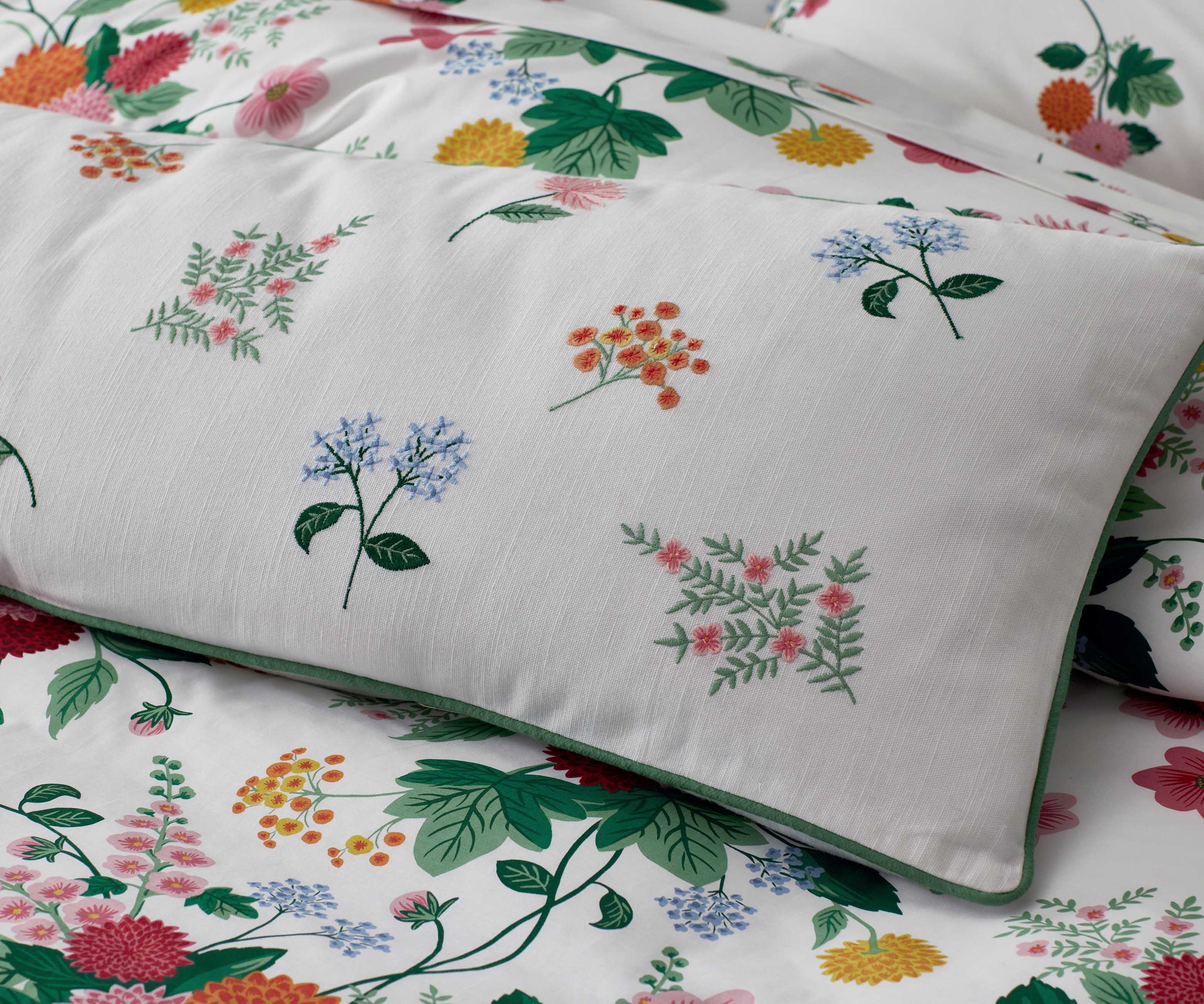 Embroidered Lumbar Pillow Cover - Dahlia - Image 3