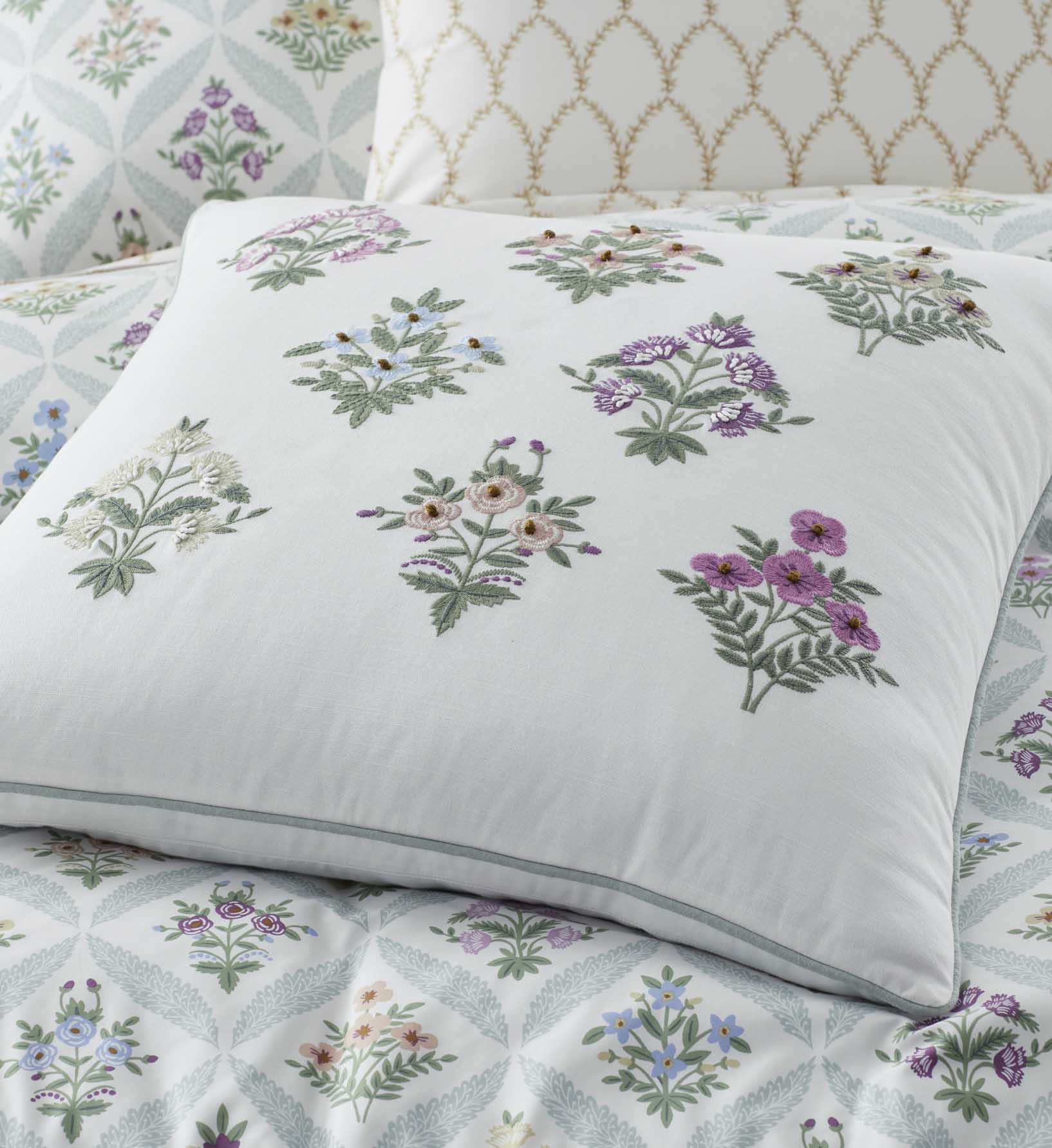Embroidered Pillow Cover - Estee Garden - Image 2