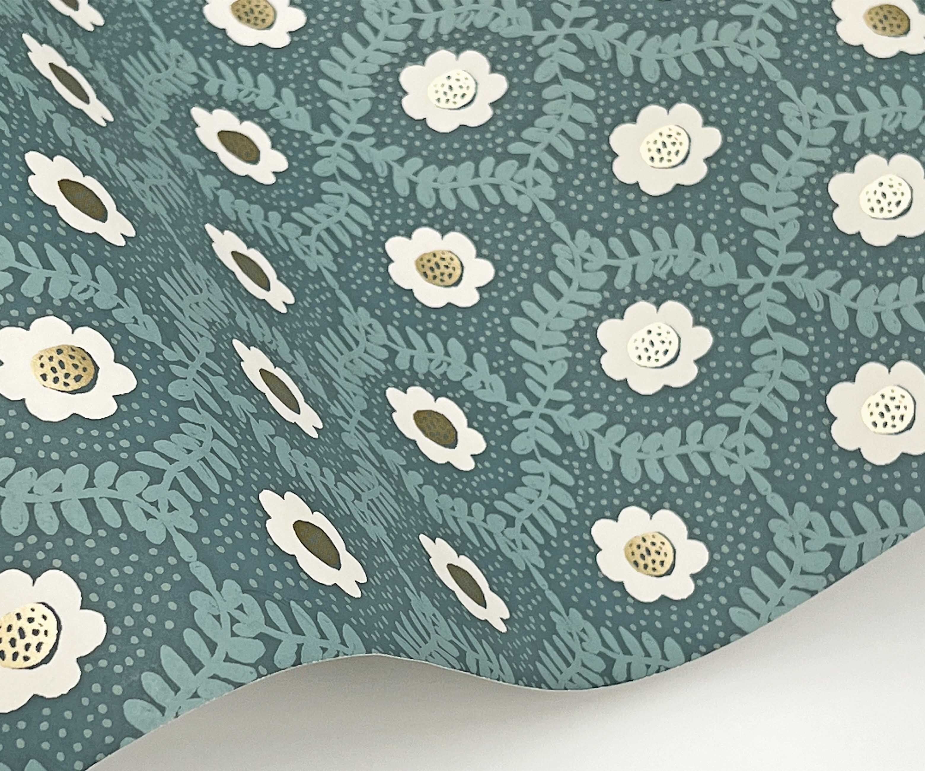Emma Wallpaper Sample - Slate - Image 3