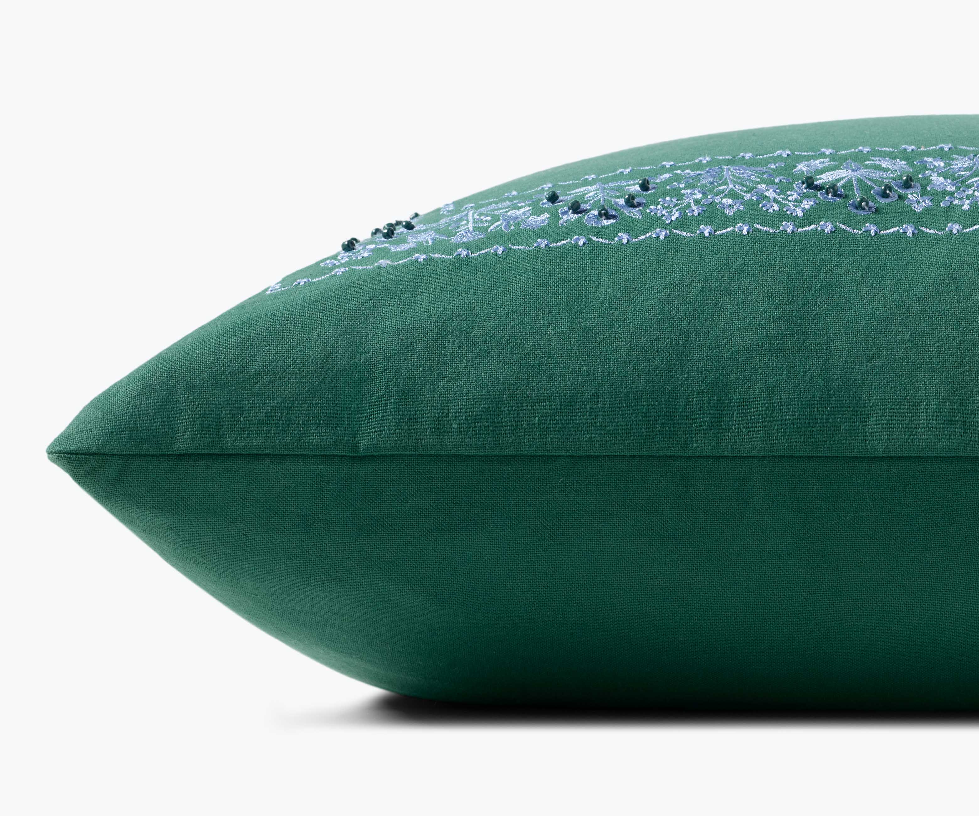 Estee Border Embroidered Pillow - Hunter - Image 3
