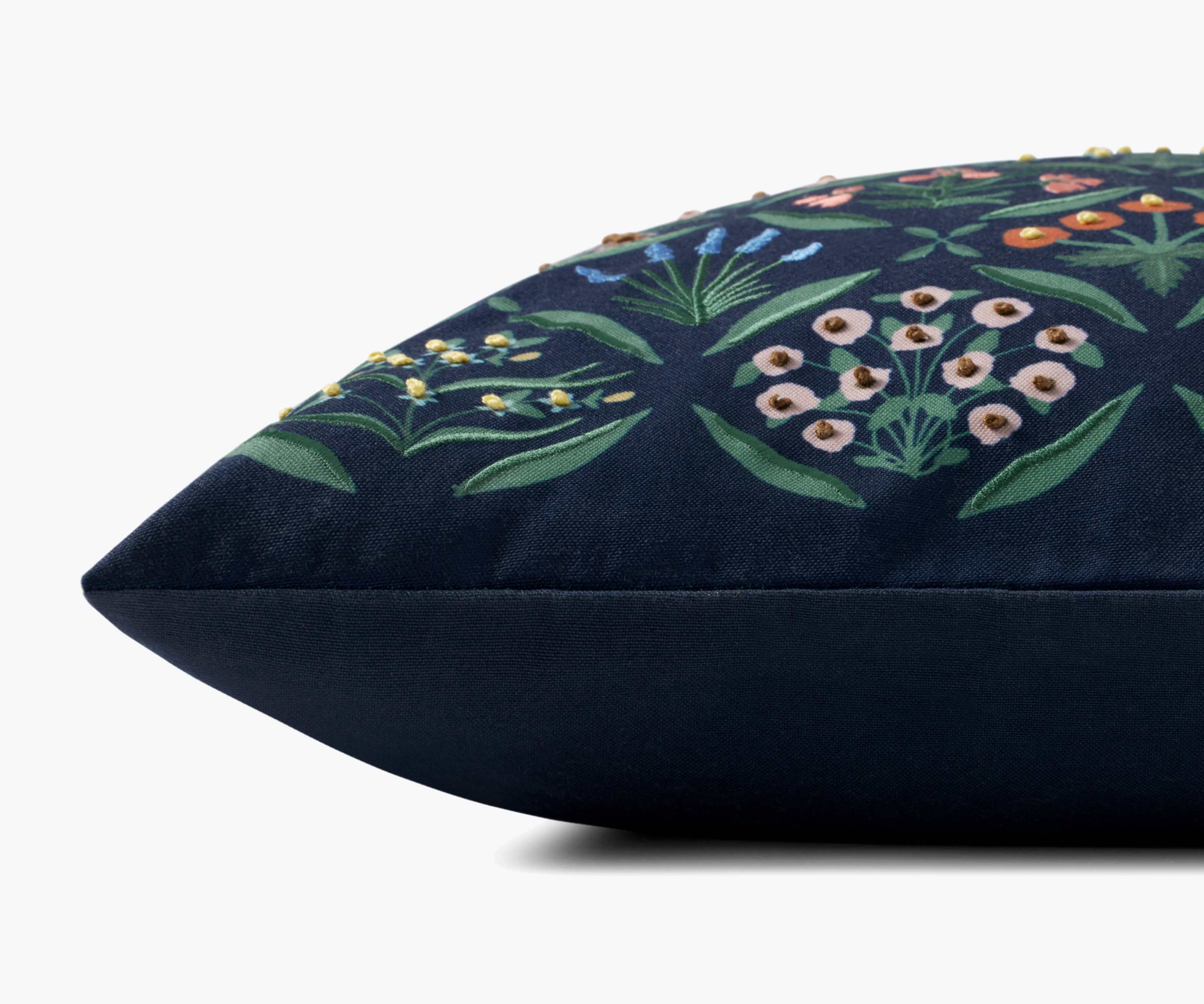 Estee Embroidered Pillow - Navy - Image 2