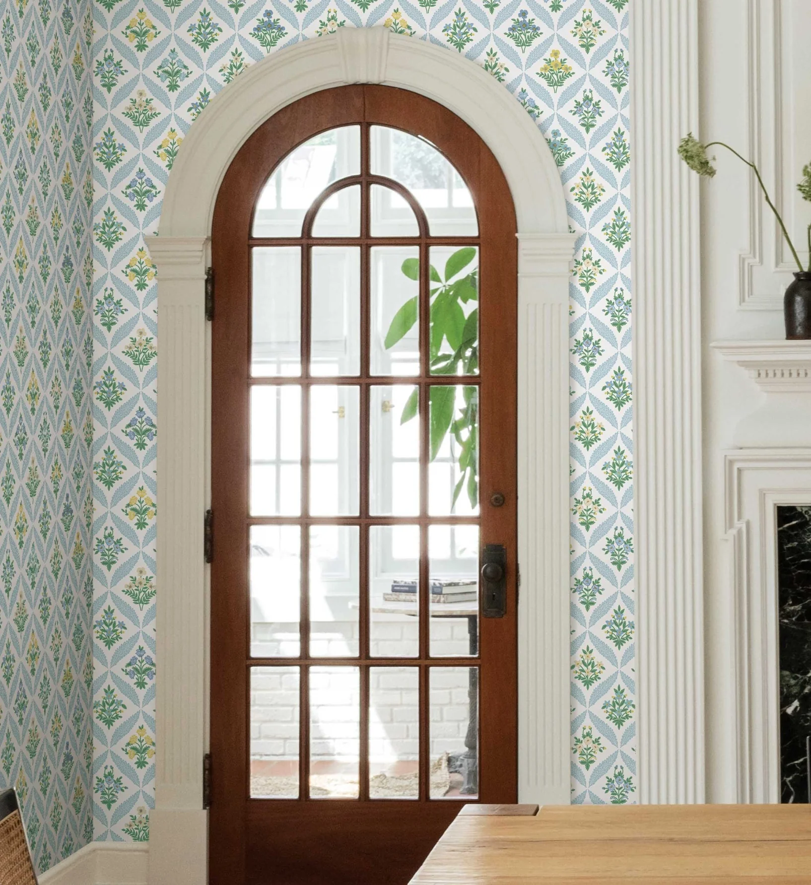 Estee Garden Wallpaper - Blue Multi - Image 2
