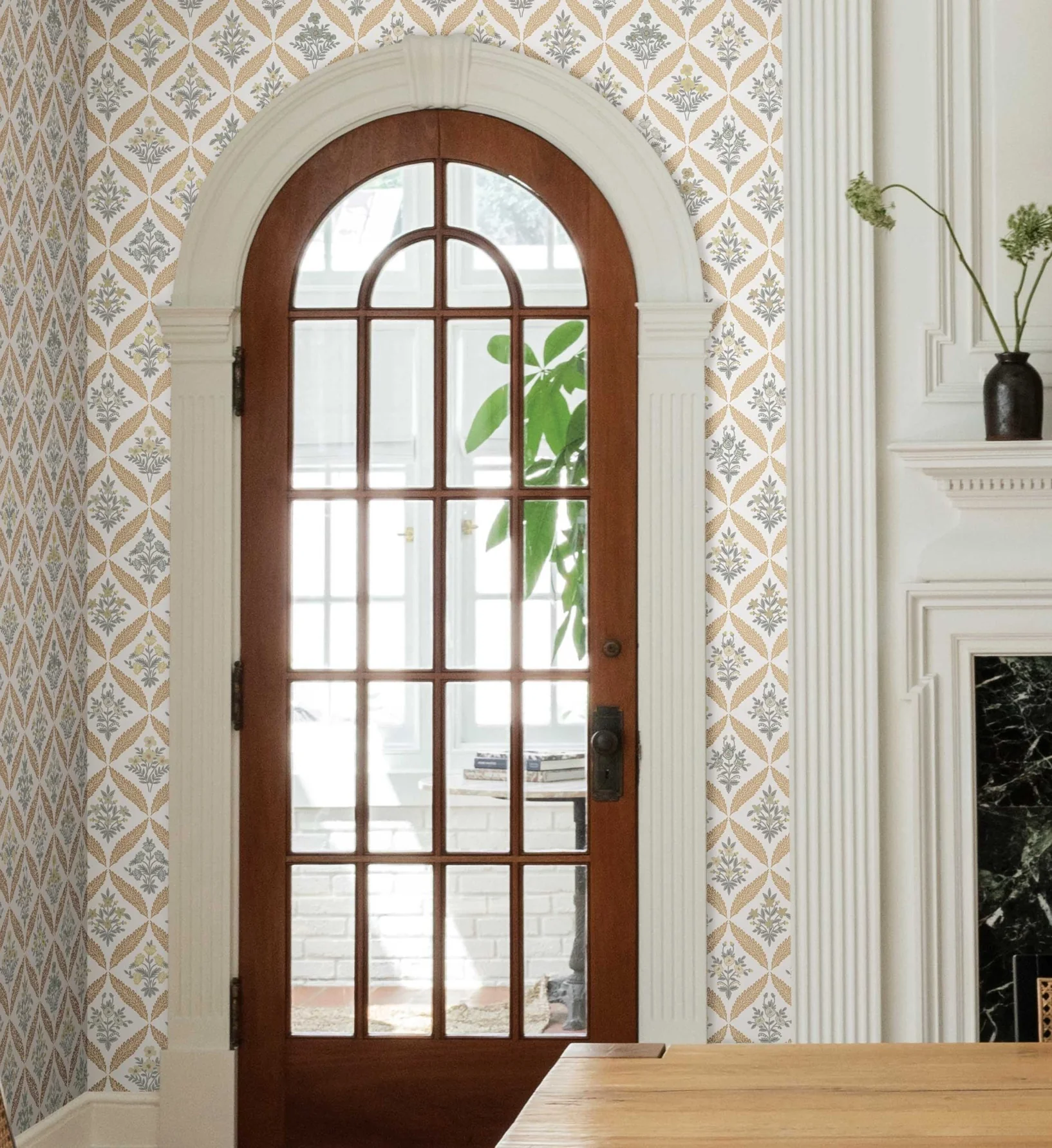 Estee Garden Wallpaper - Gold Multi - Image 2