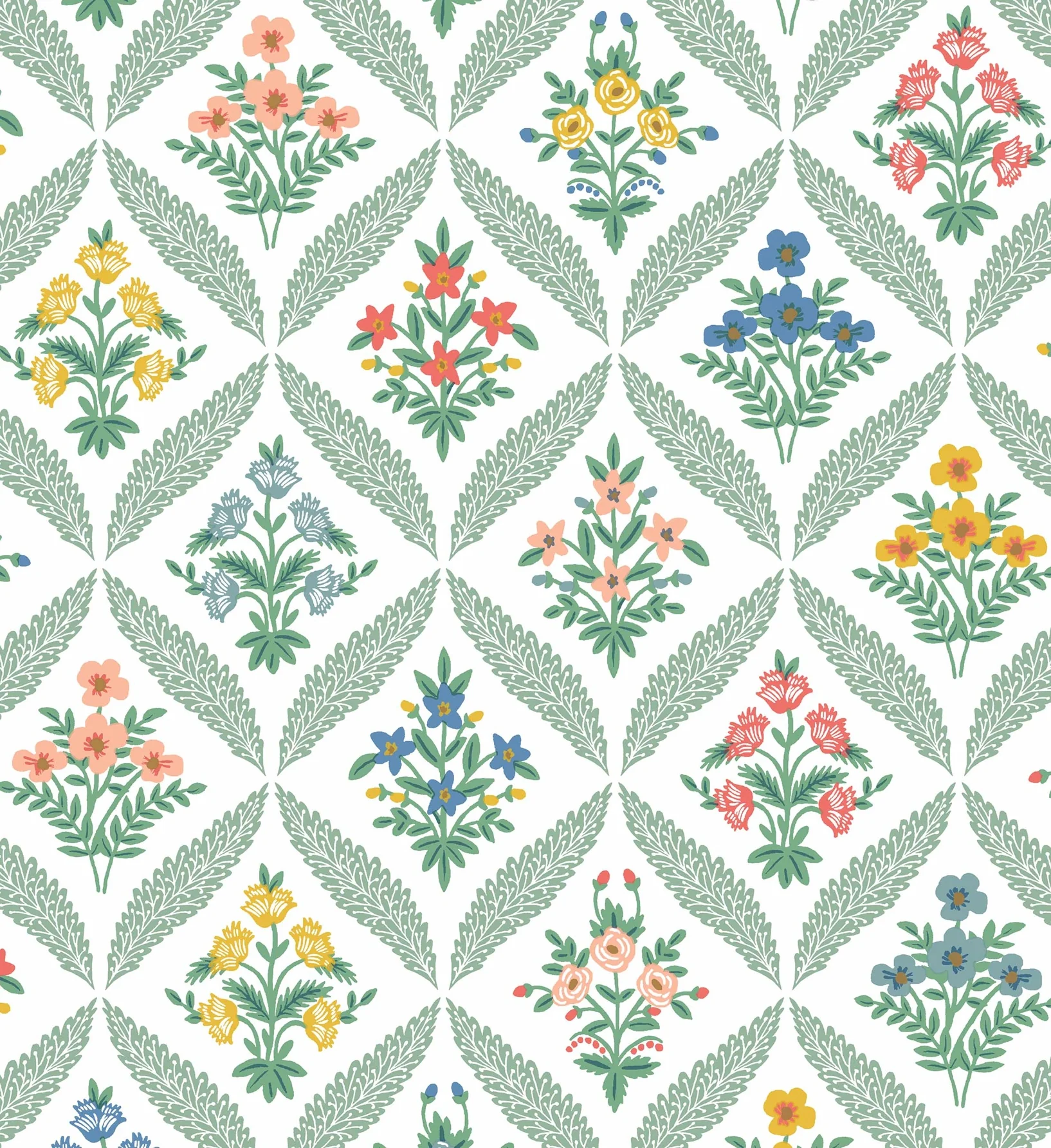 Estee Garden Wallpaper - Sage Multi - Image 3