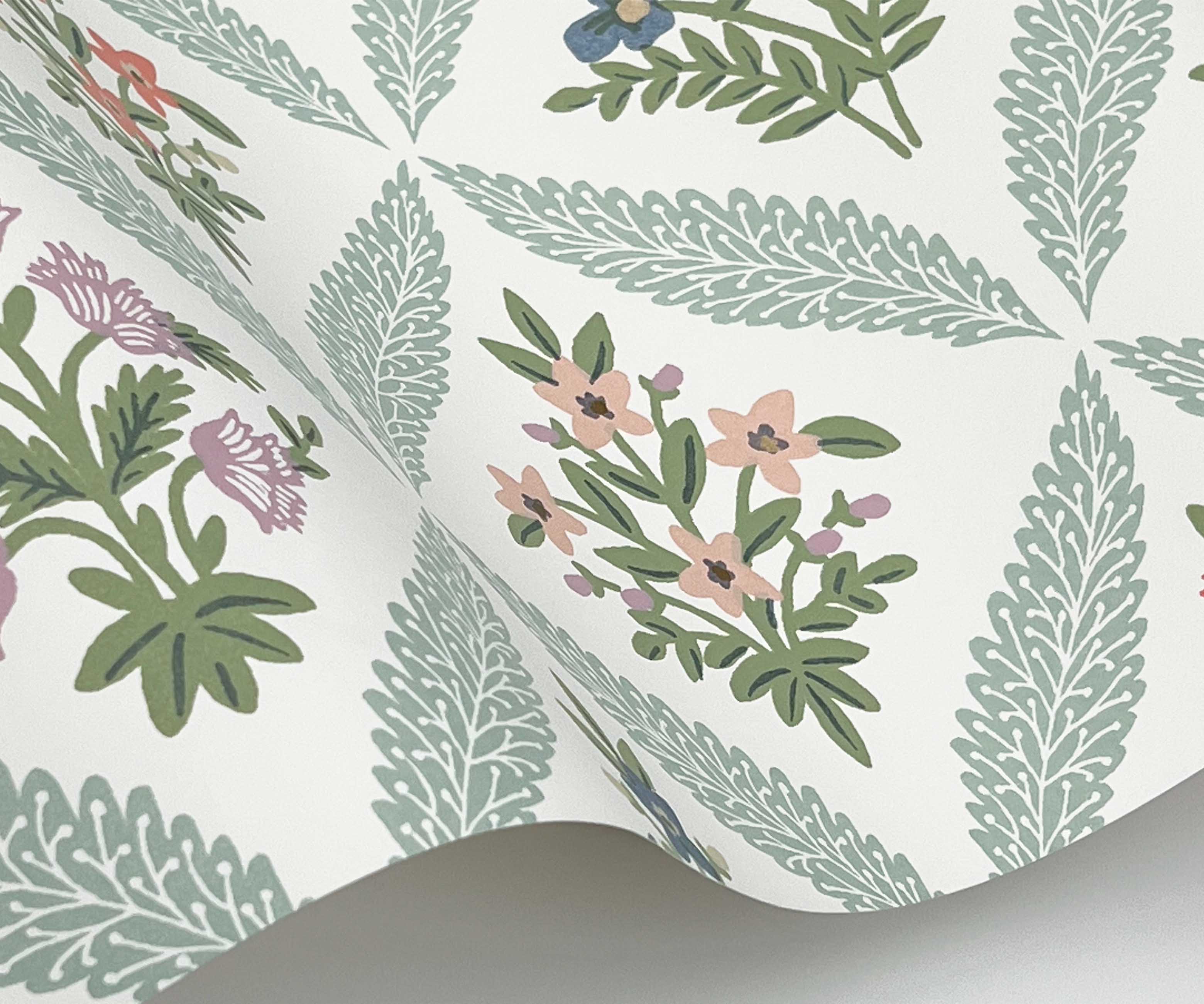 Estee Garden Wallpaper Sample - Pastel Multi - Image 2
