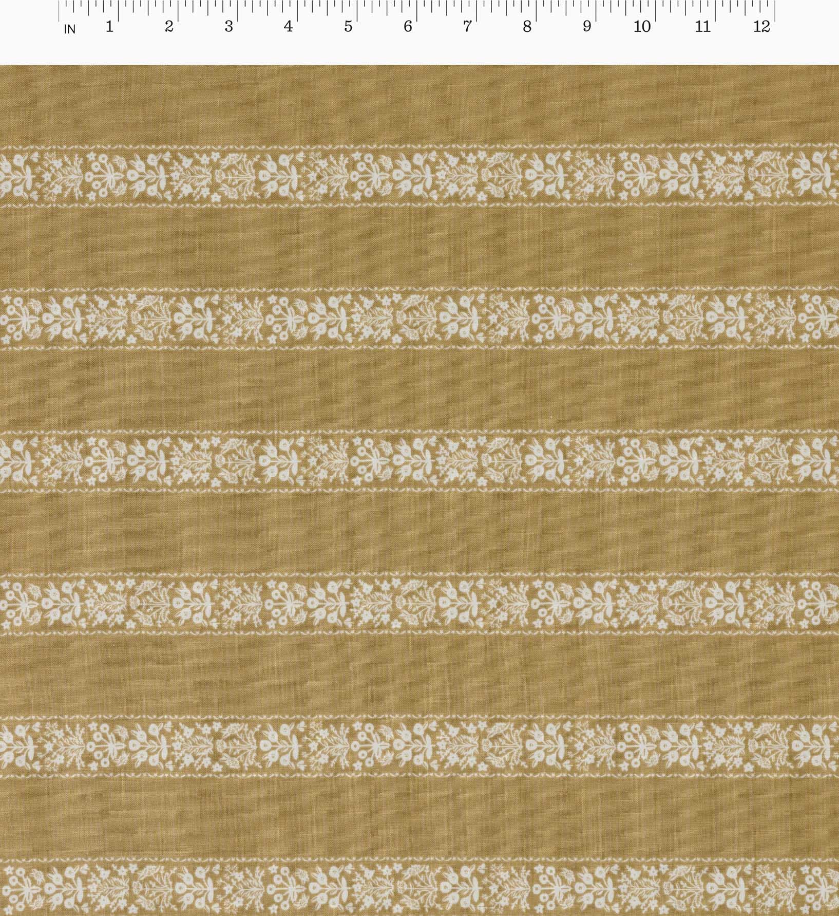 Estee Stripe Cotton Fabric - Orche - Image 2