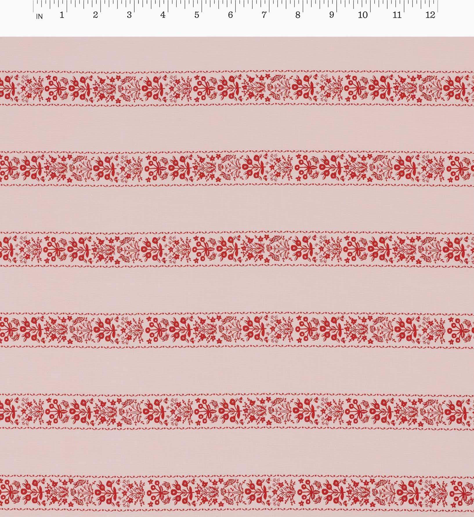 Estee Stripe Cotton Fabric - Pink - Image 2