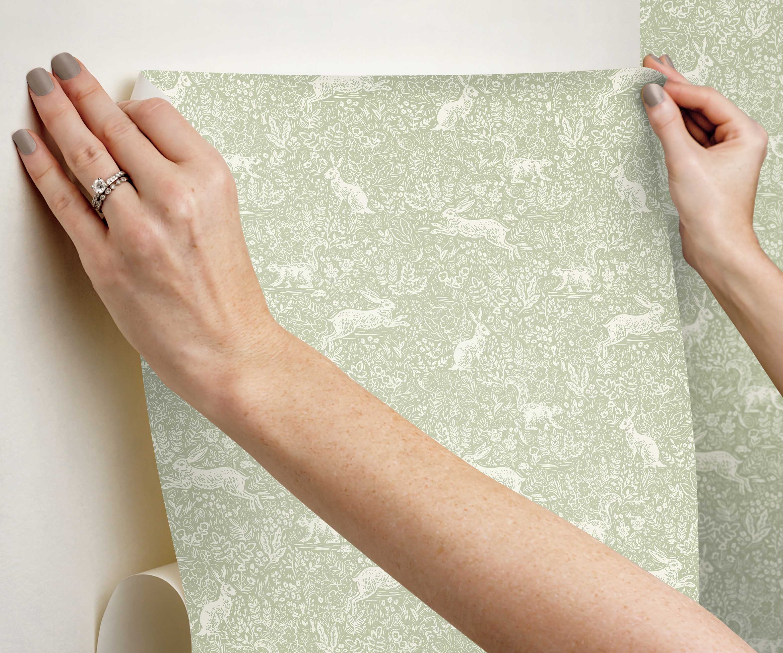 Fable Peel & Stick Wallpaper - Mint - Image 4