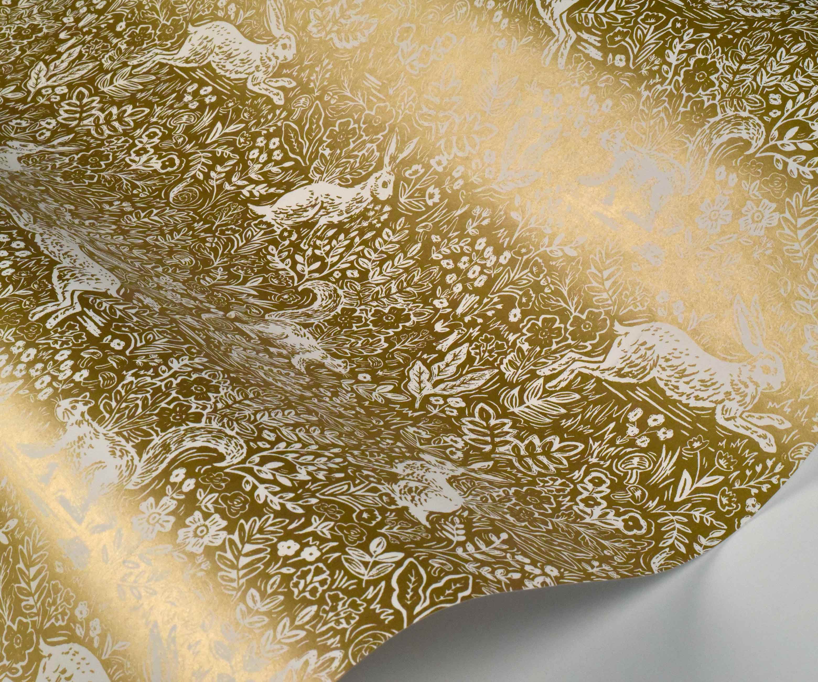 Fable Wallpaper Sample - Metallic Gold - Image 2