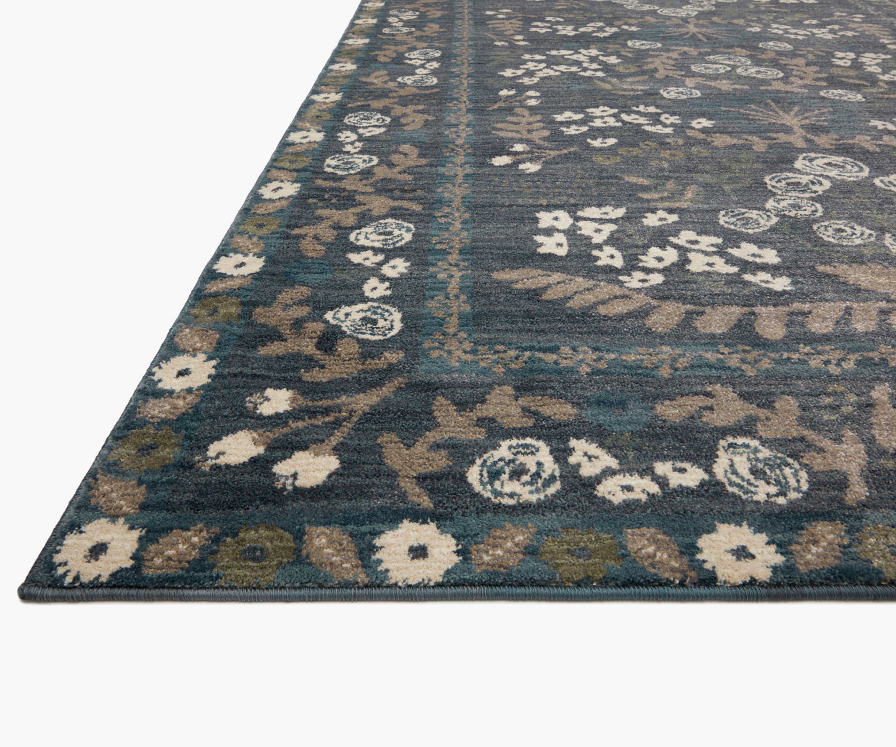 Fiore Florence Power Loomed Rug -  Navy & Grey - Image 3