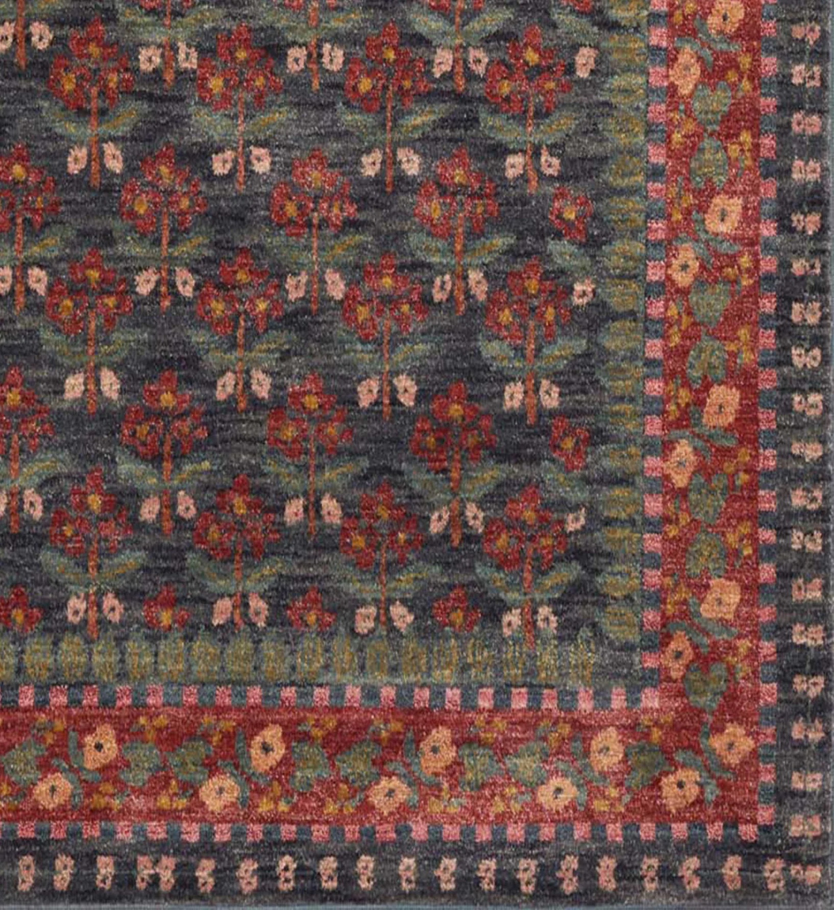 Fiore Forte Power-Loomed Rug - Navy - Image 2