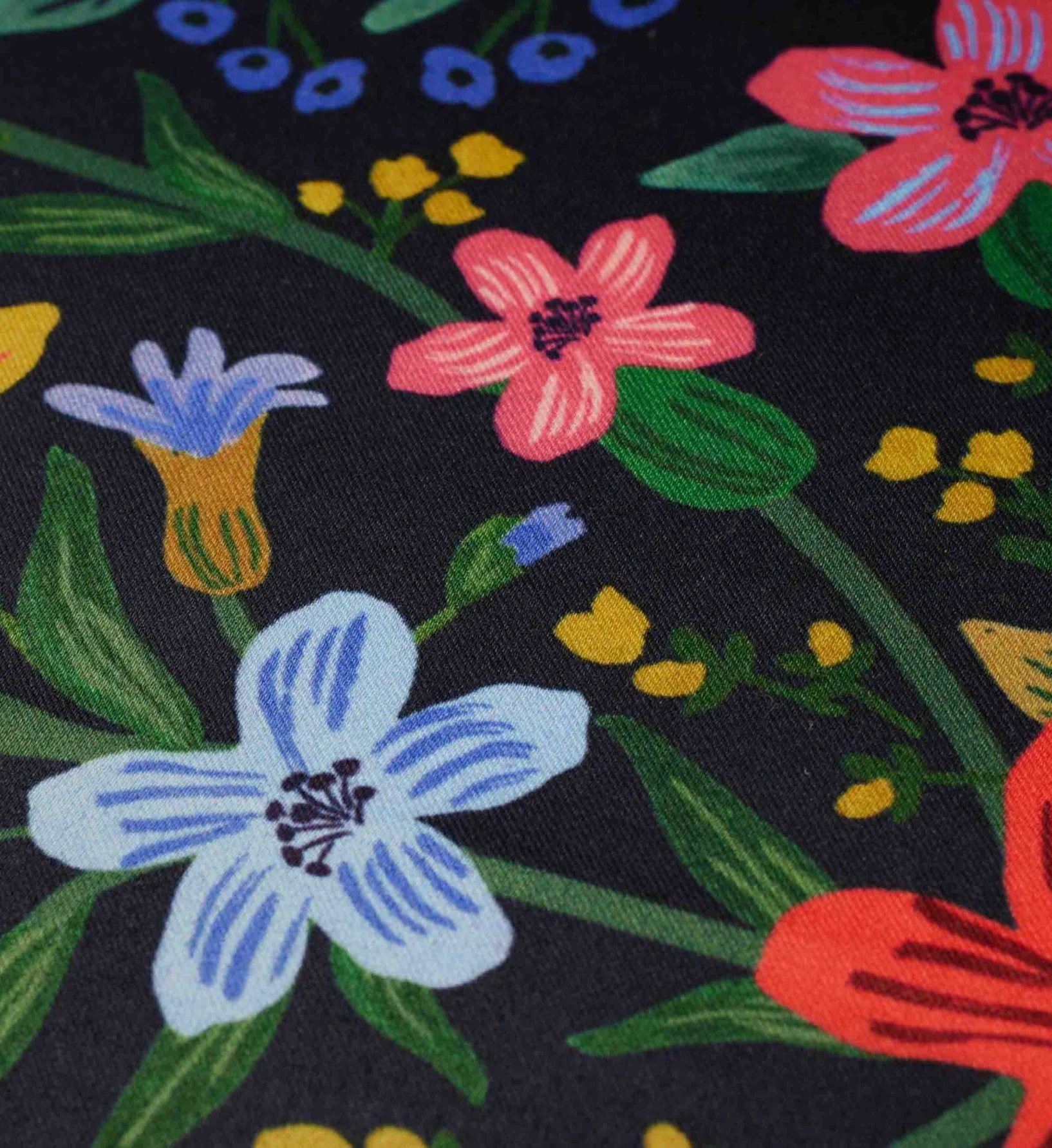 Floral Medallion Printed Pillow - Navy - Image 2