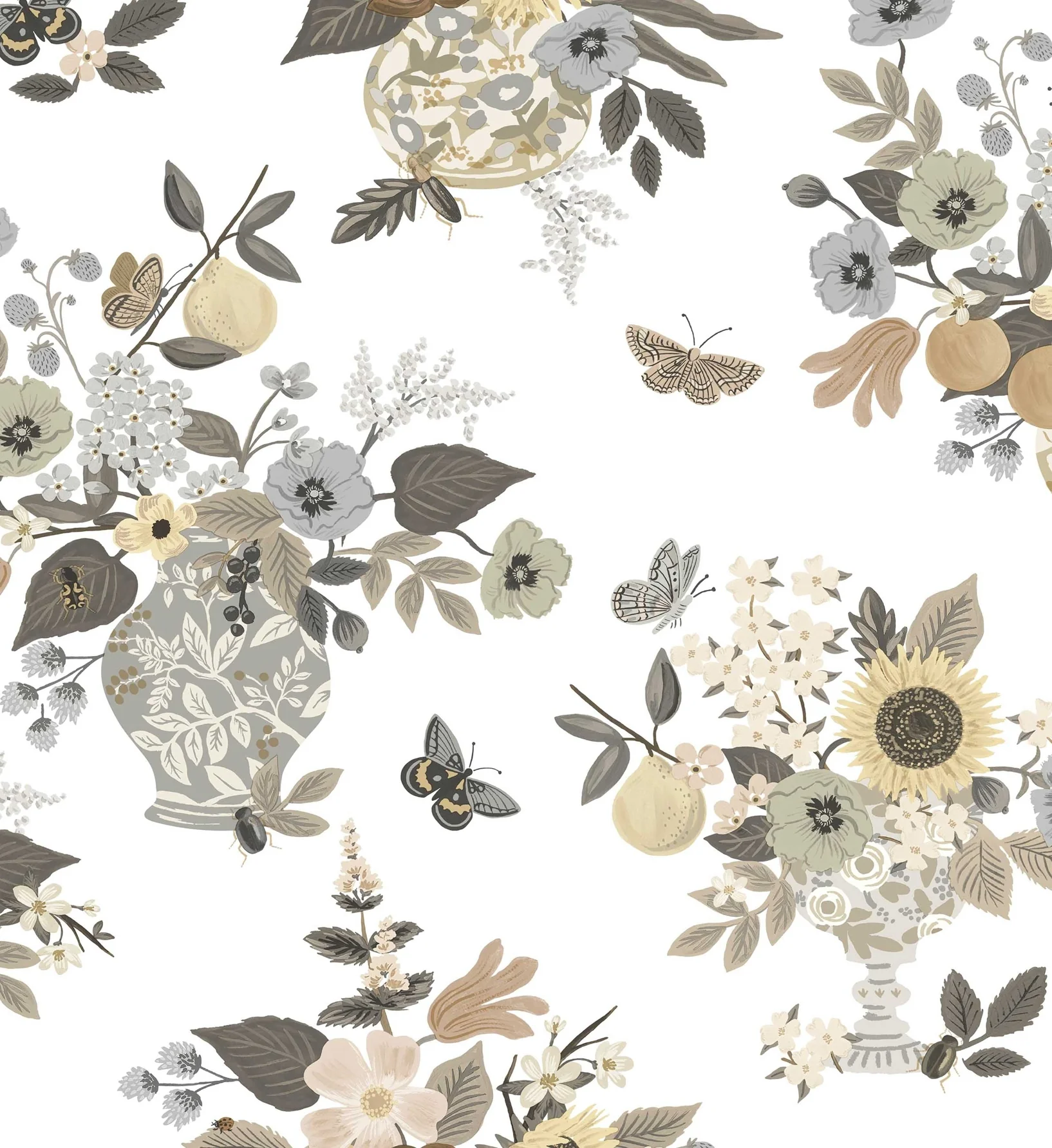 Flower Studies Wallpaper - Linen - Image 3