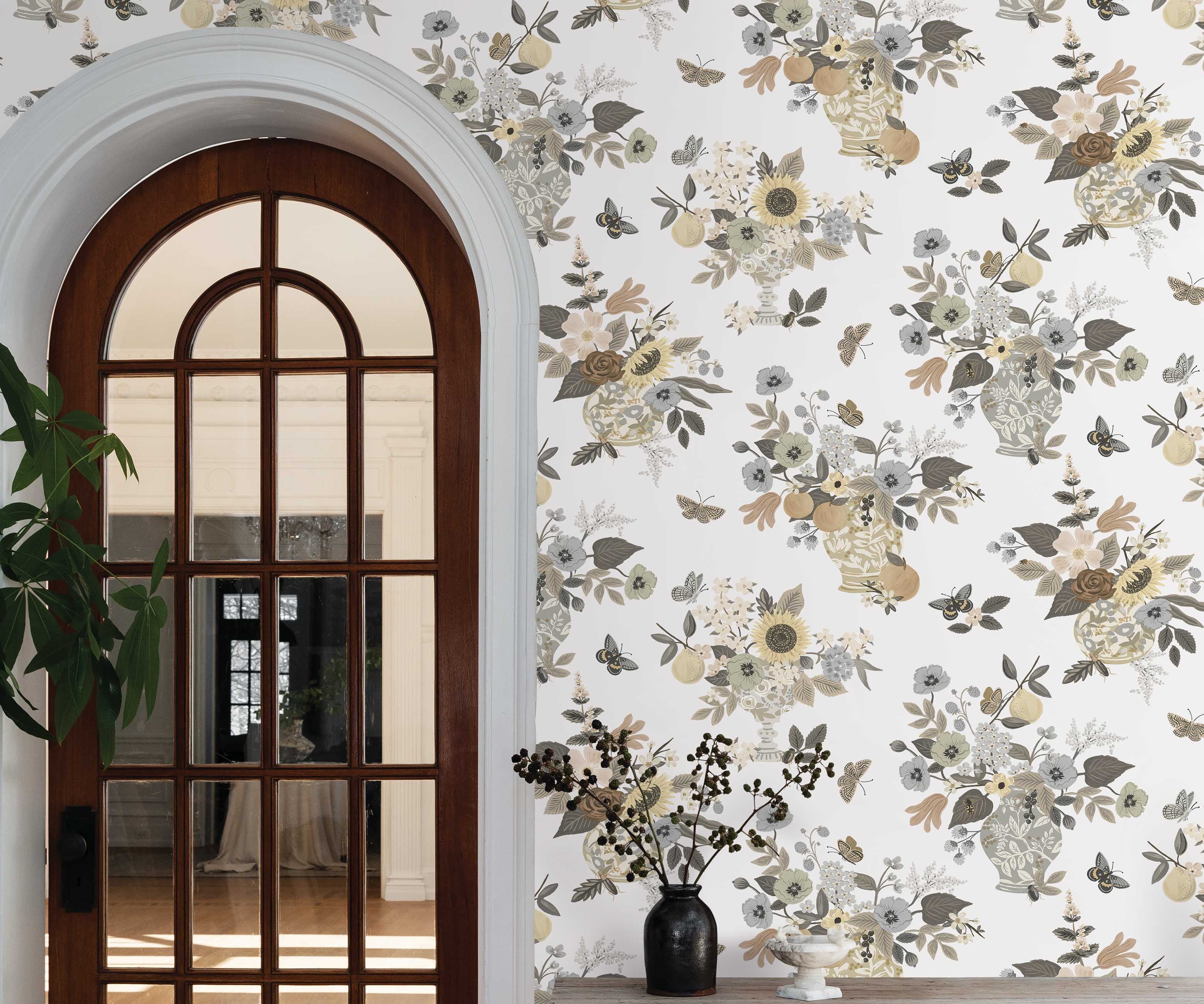 Flower Studies Wallpaper Sample - Linen - Image 3