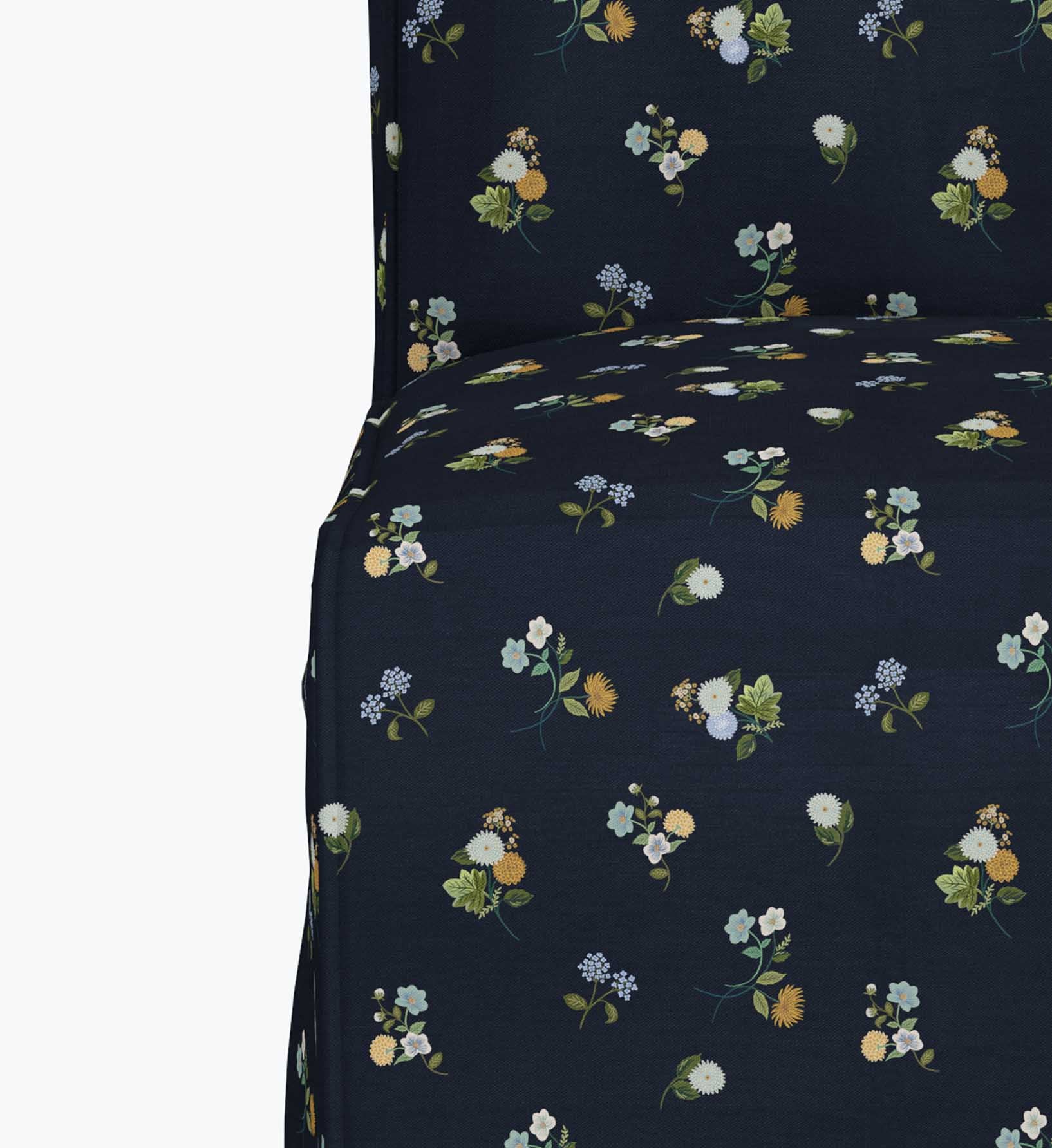 Frances Slipcover - Ditsy Dahlia Navy - Image 2