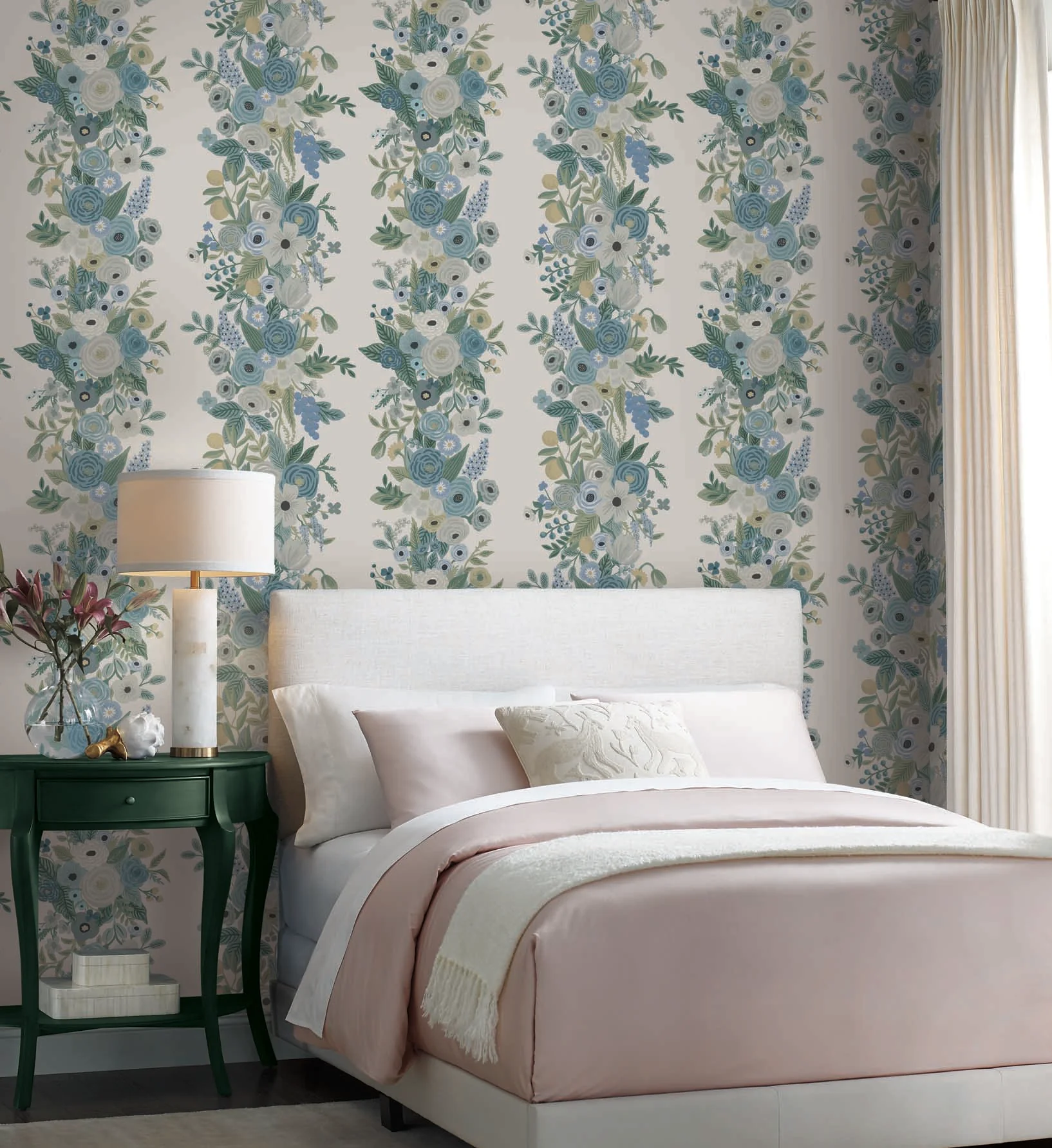 Garden Party Trellis Wallpaper - Indigo - Image 2