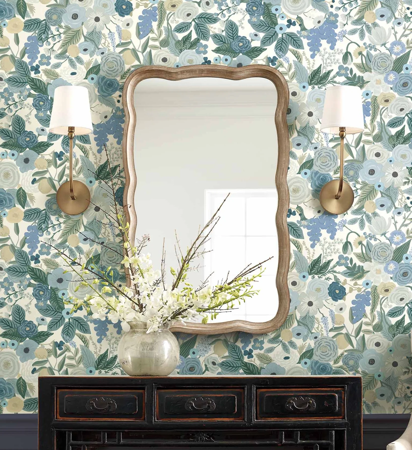 Garden Party Wallpaper - Indigo Multi - Image 2