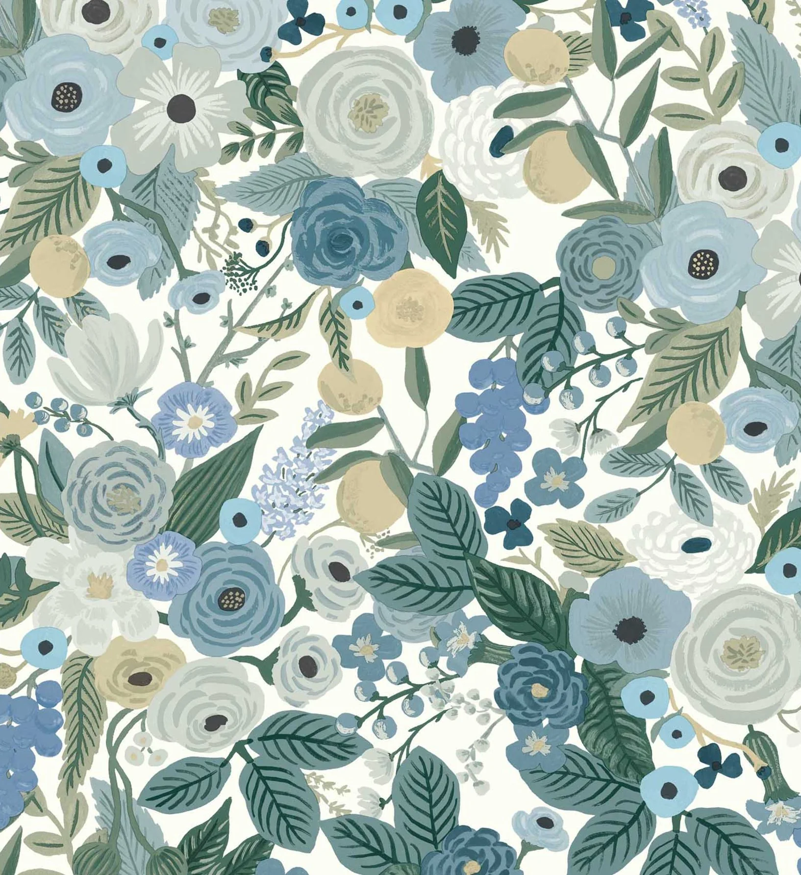 Garden Party Wallpaper - Indigo Multi - Image 4