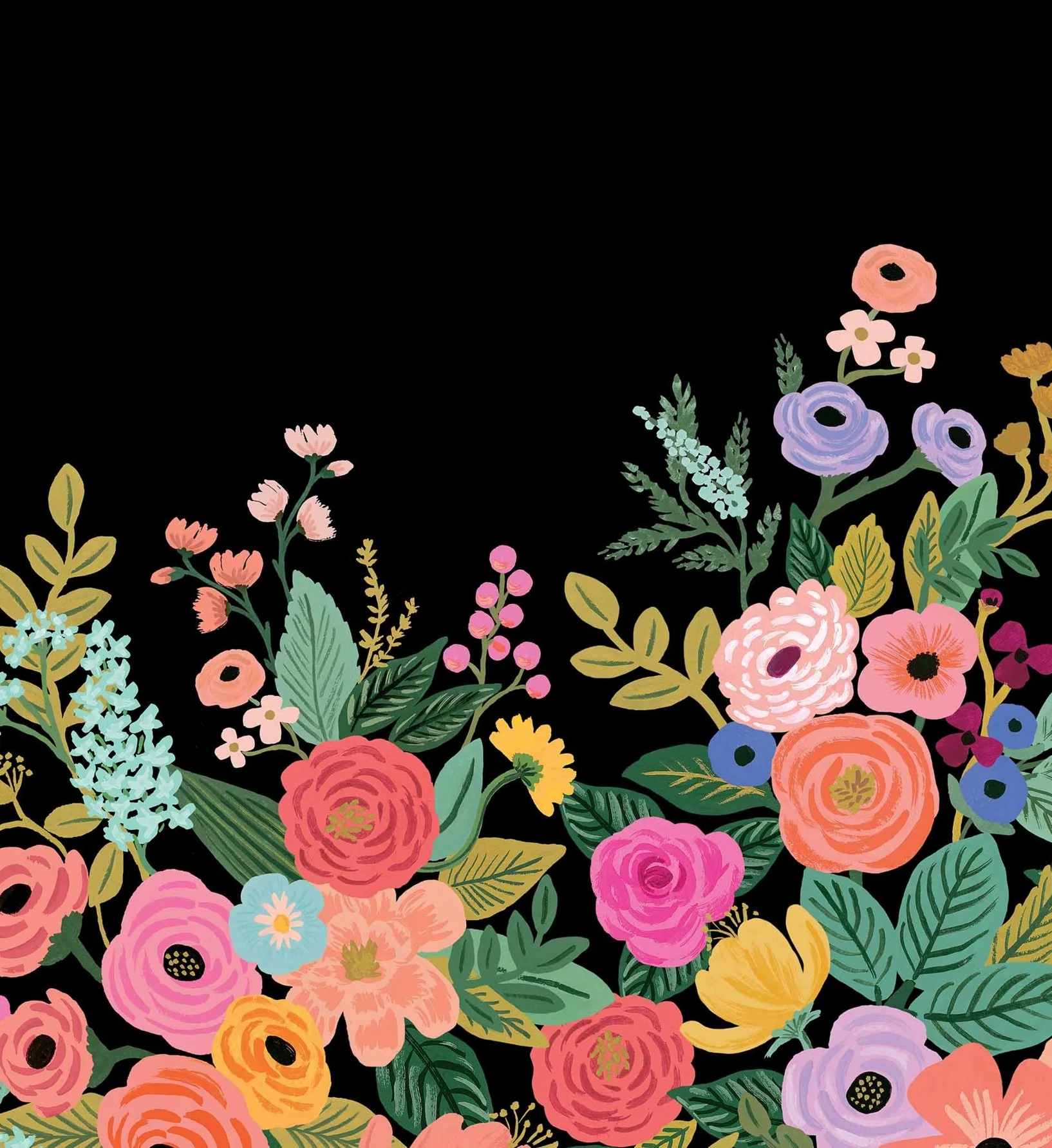 Garden Party Wallpaper Mural - Black - Image 3