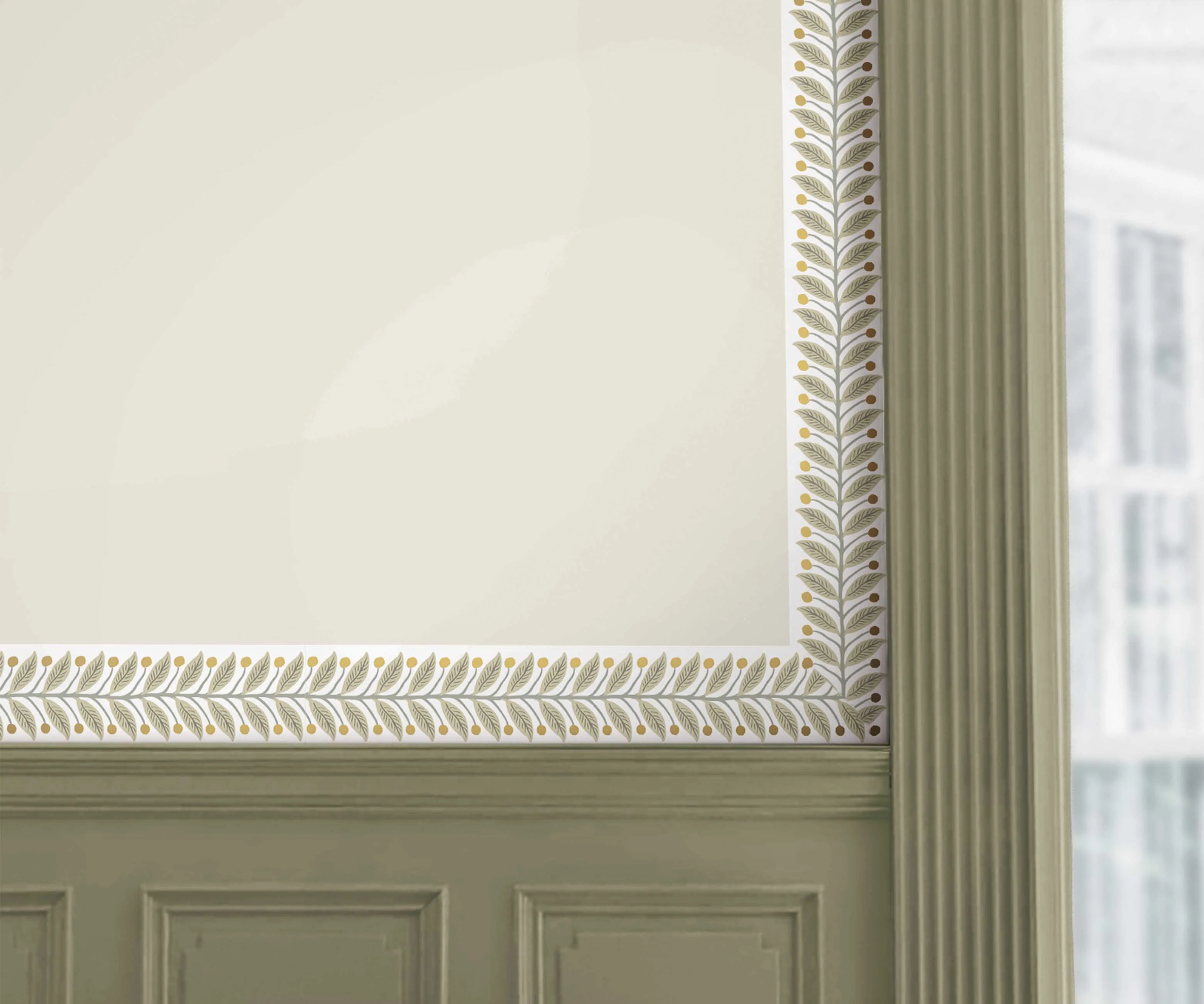 Garden Trim Wallpaper - Linen - Image 4