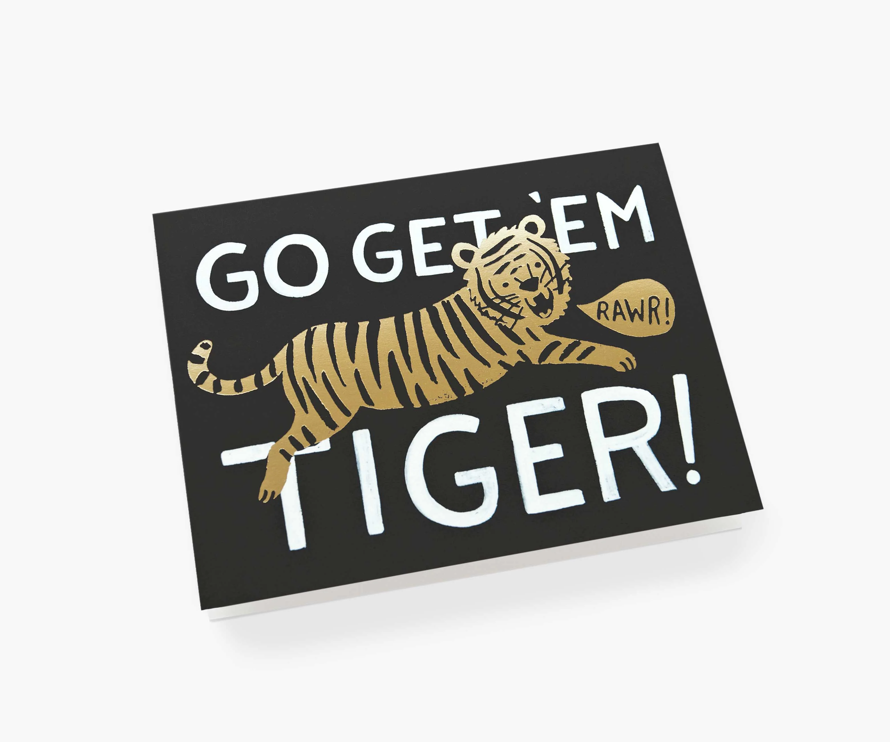 Go Get 'Em Tiger Encouragement Card - Single Card - Image 2