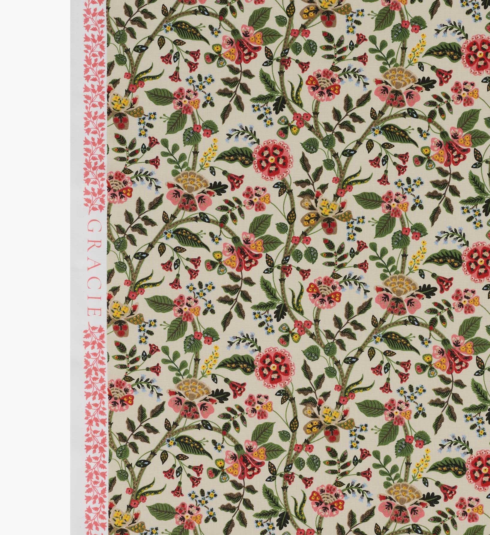 Gracie Cotton Fabric - Linen - Image 4
