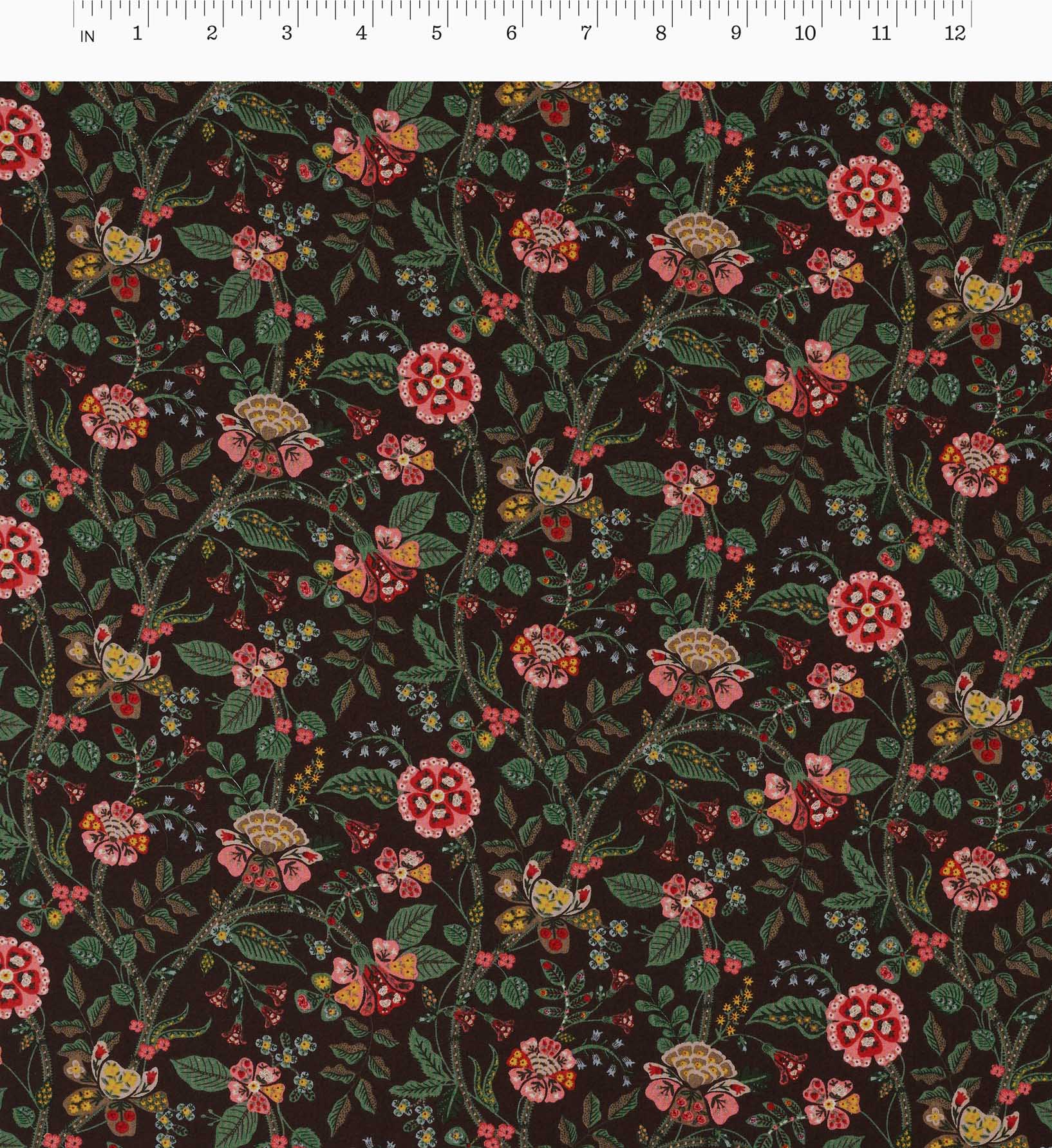 Gracie Rayon Fabric - Cocoa - Image 2