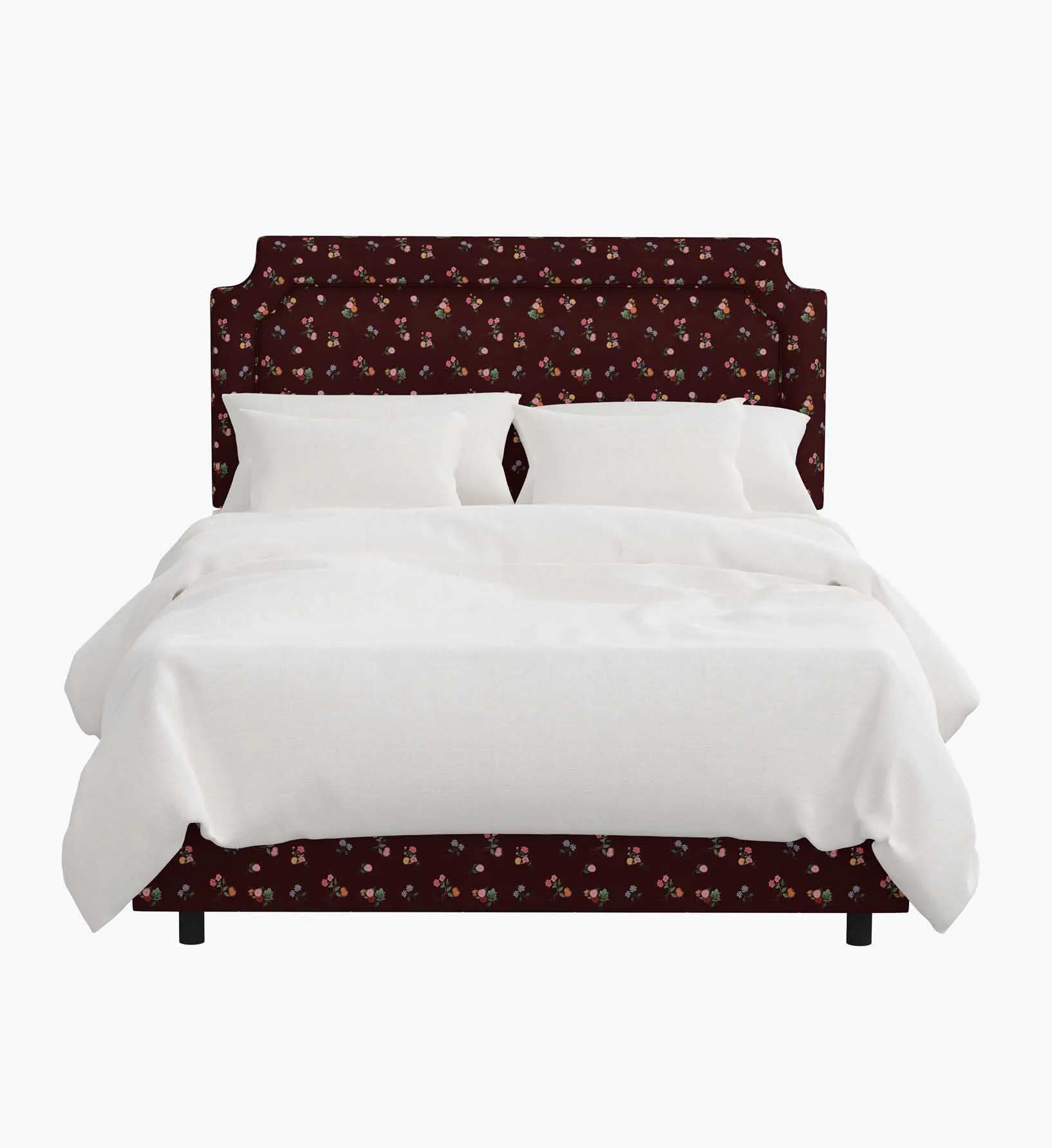 Hampton Bed - Ditsy Dahlia Burgundy - Image 2